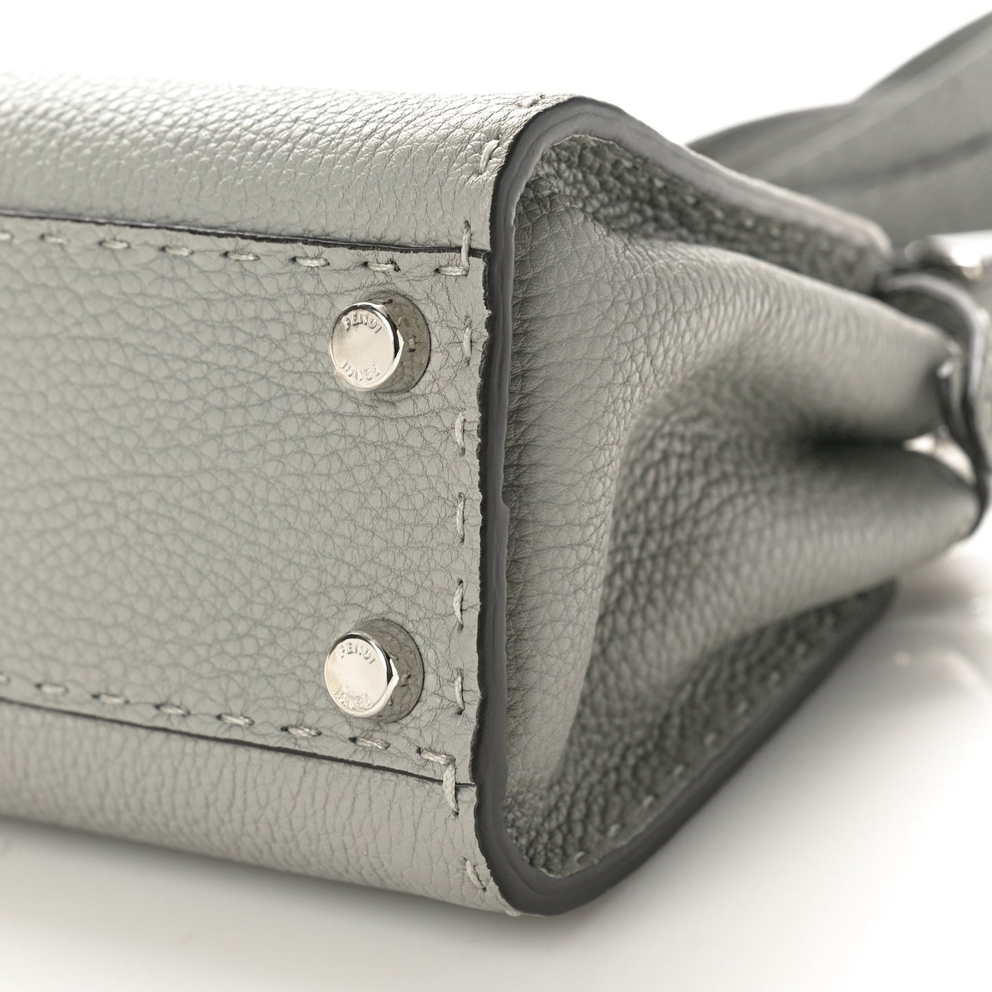 Cuoio Romano Snakeskin Selleria Mini Peekaboo Iconic Satchel Asfalto