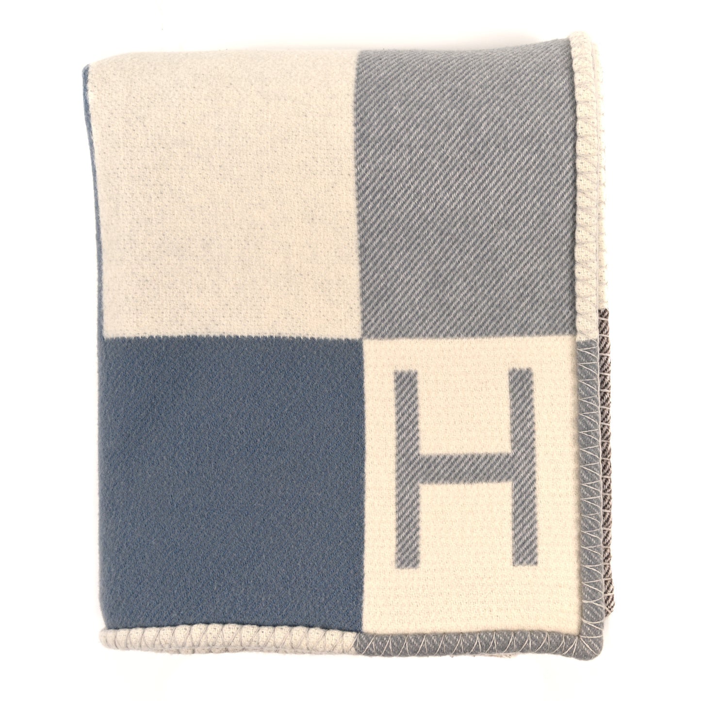 Wool Cashmere Avalon Vibration Blanket Ecru Gris