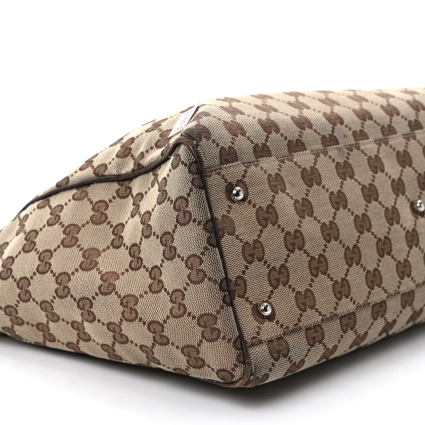 GG Monogram Web Pop Tote Dark Brown