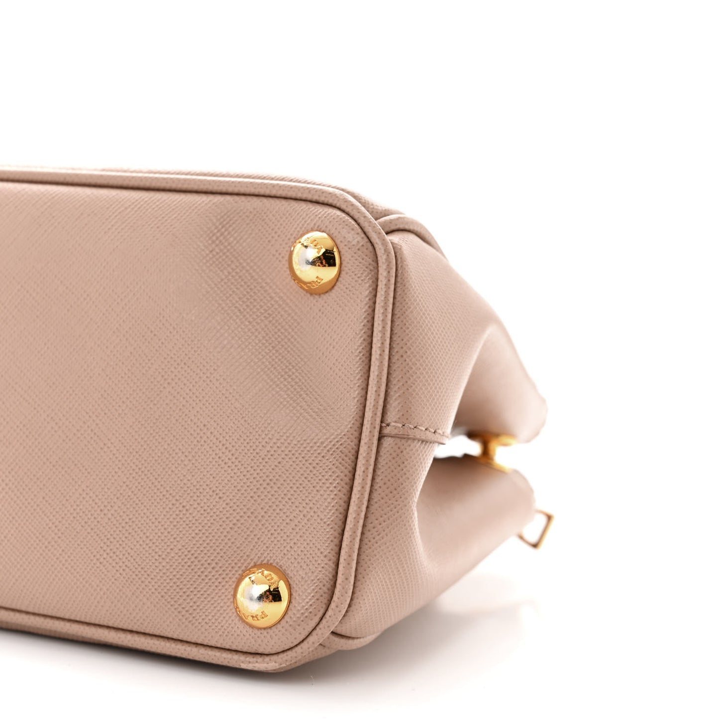 Saffiano Lux Micro Galleria Double Zip Tote Cammeo