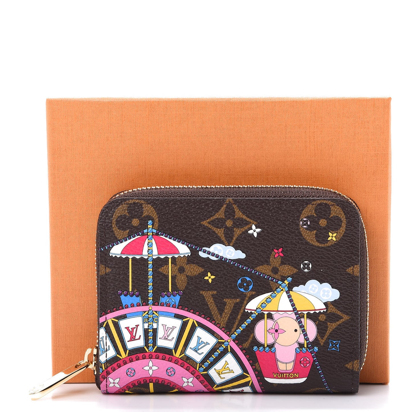 Monogram 2020 Christmas Animation Big Wheel Zippy Coin Purse Rose Ballerine