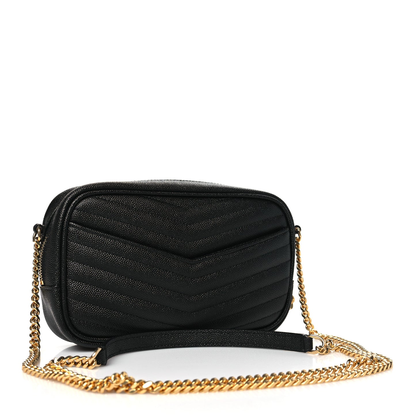Grain De Poudre Matelasse Monogram Mini Lou Camera Bag Black