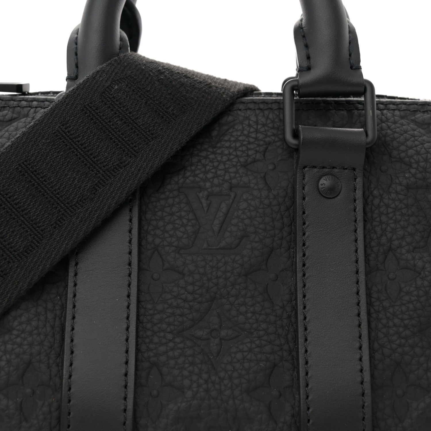 Louis Vuitton Monogram Taurillon Keepall Bandouliere 25 Black 7 of 9