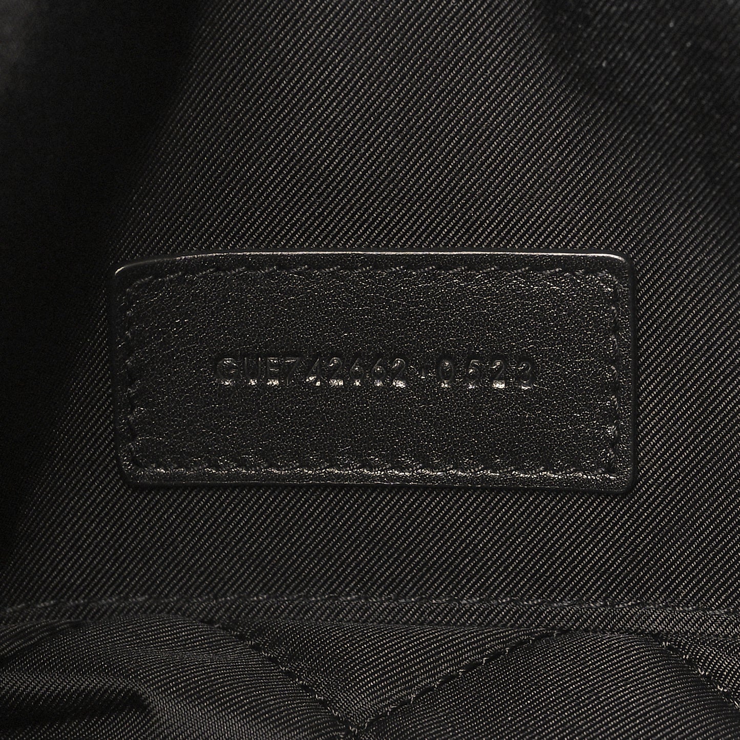 Calfskin Quilted Embroidered Cassandre Large Cosmetic Pouch Black