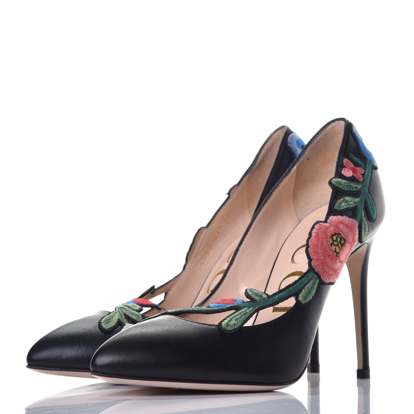 Calfskin Ophelia High Heel Pumps 37.5 Black