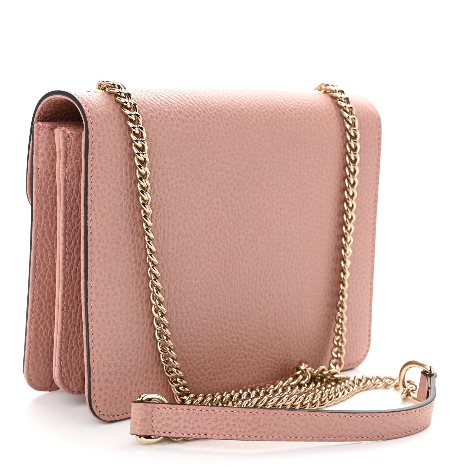 Gucci Dollar Calfskin Small Interlocking G Shoulder Bag Soft Pink 3 of 11