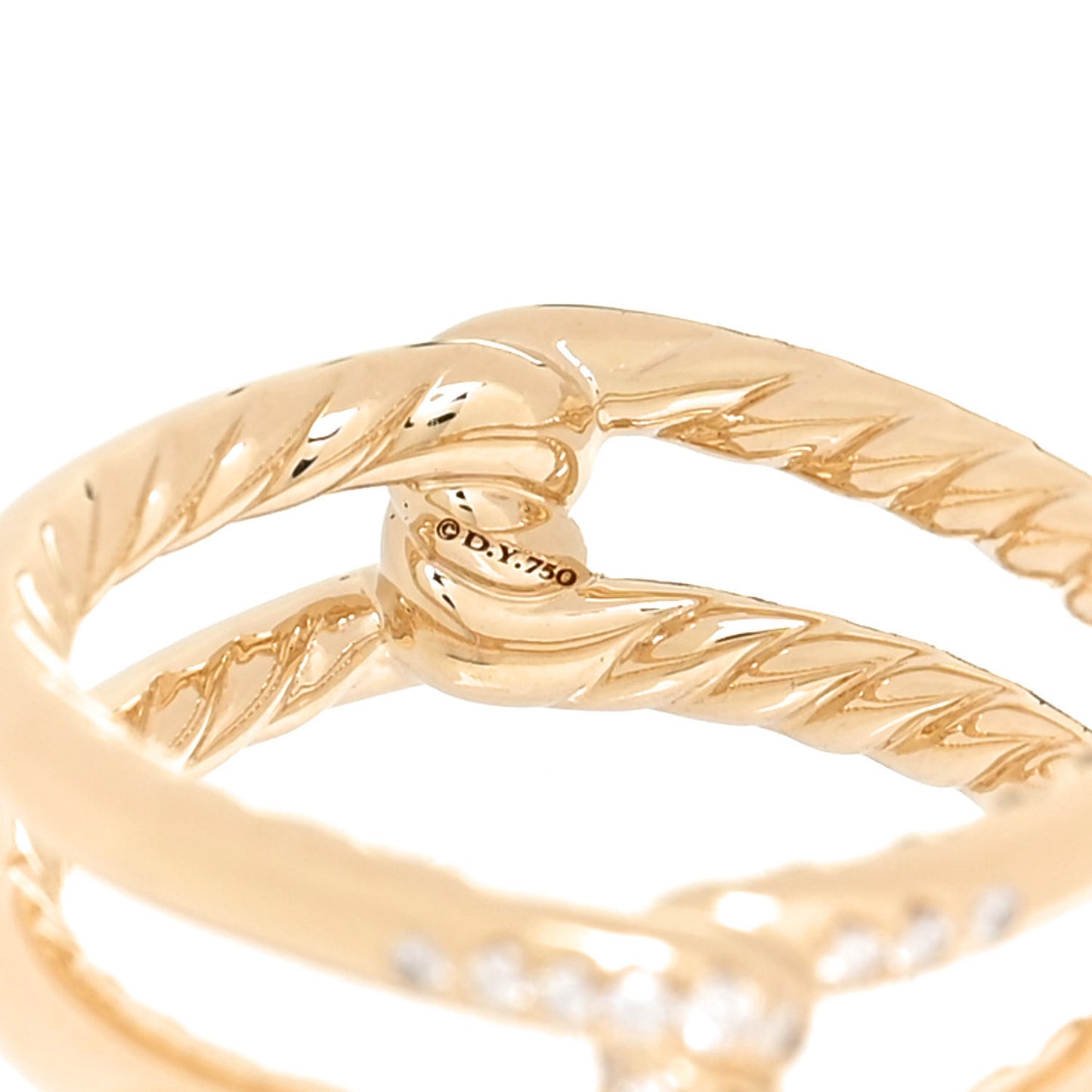 18K Yellow Gold Diamond 6.5mm Continuance Band Ring 52 6