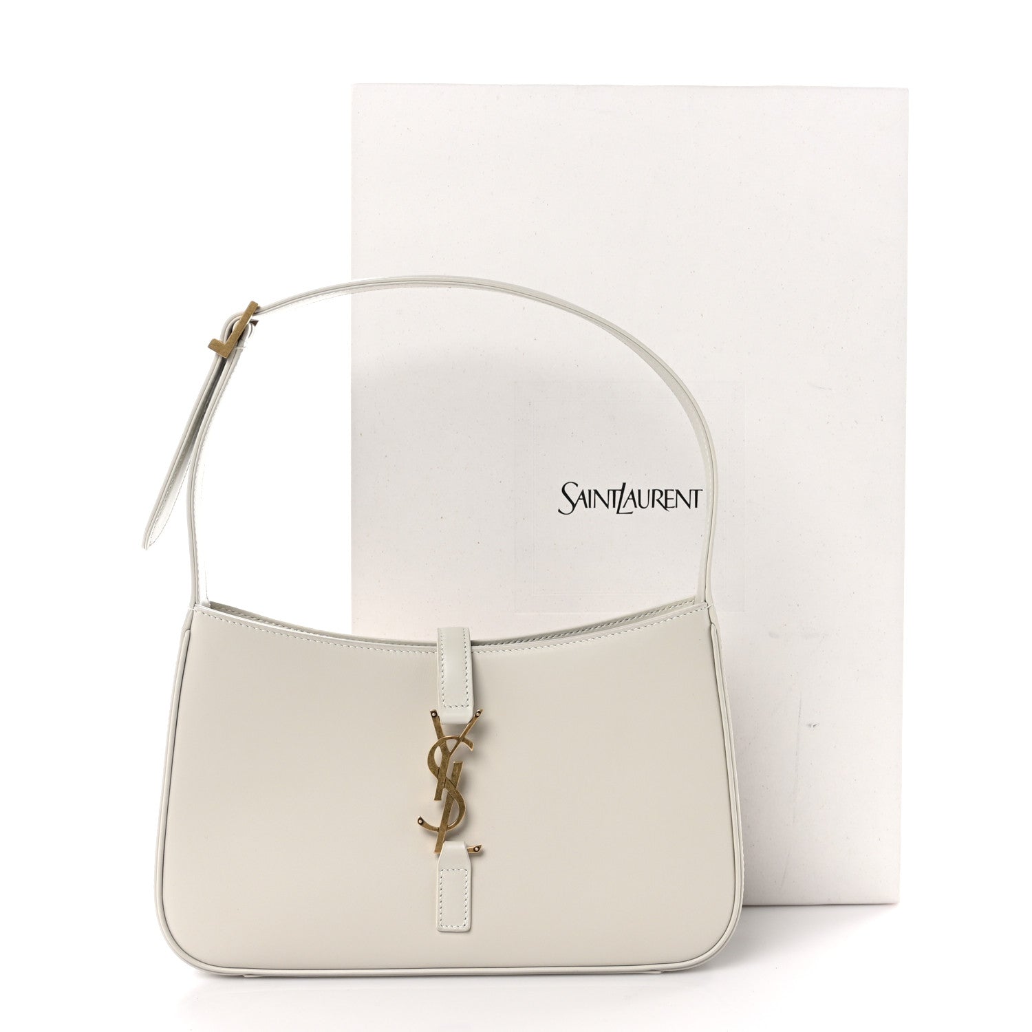 Saint Laurent Smooth Calfskin Le 5 A 7 Hobo Blanc Vintage 11 of 11