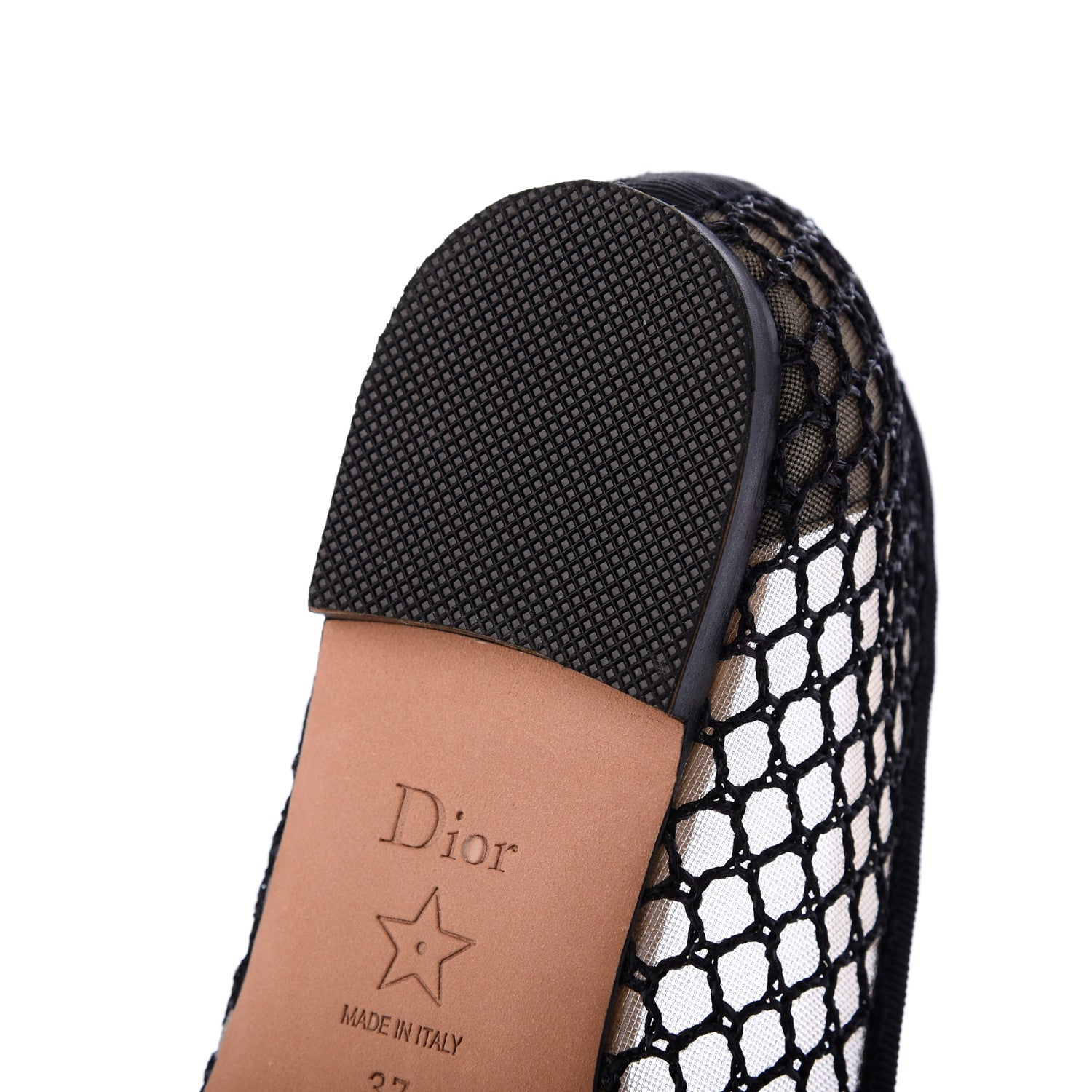 Christian Dior Resille Ribbon Miss J'Adior Ballet Flat 37 Black 10 of 17