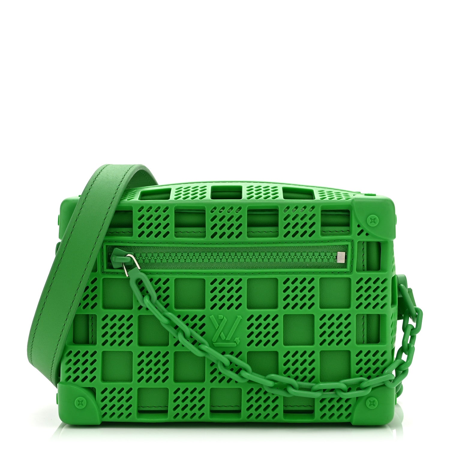 Louis Vuitton Rubber Cowhide Mini Soft Trunk Green 1885855