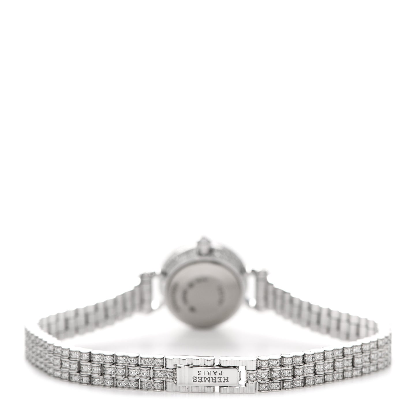 18K White Gold Diamond Pave 16mm Faubourg Quartz Watch