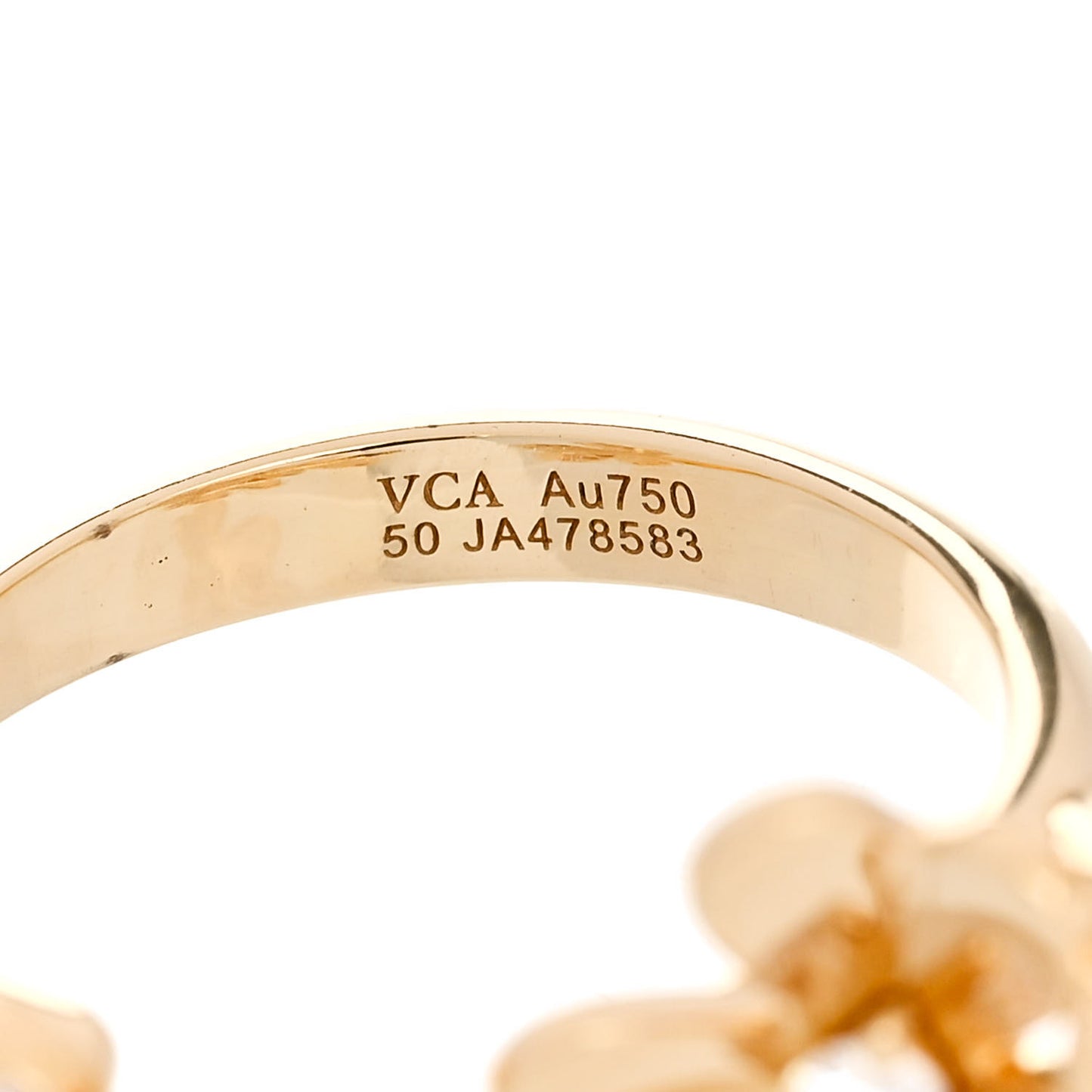 18K Yellow Gold Diamond Frivole Between The Finger Half Pave Ring 52 6