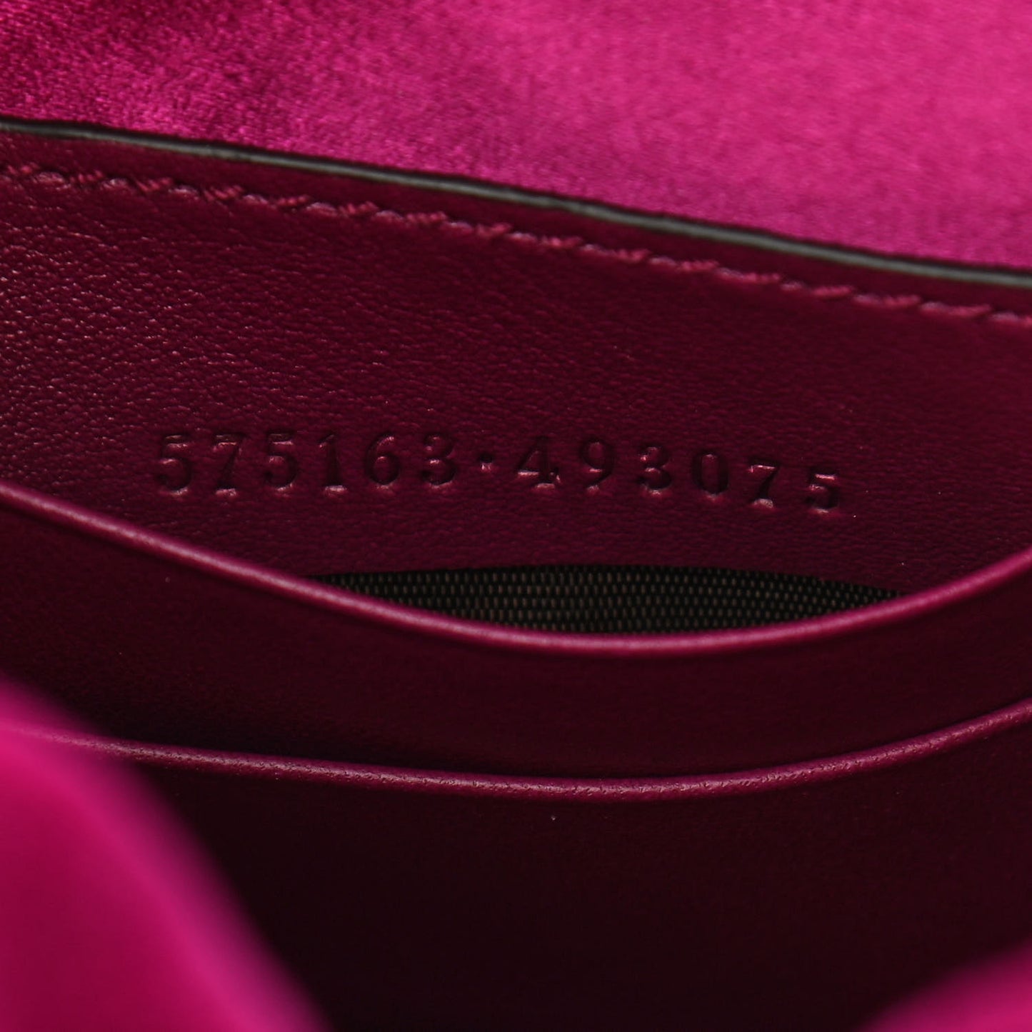 Velvet Matelasse Mini GG Marmont 2.0 Bucket Bag Fuchsia Violet Cyclamen