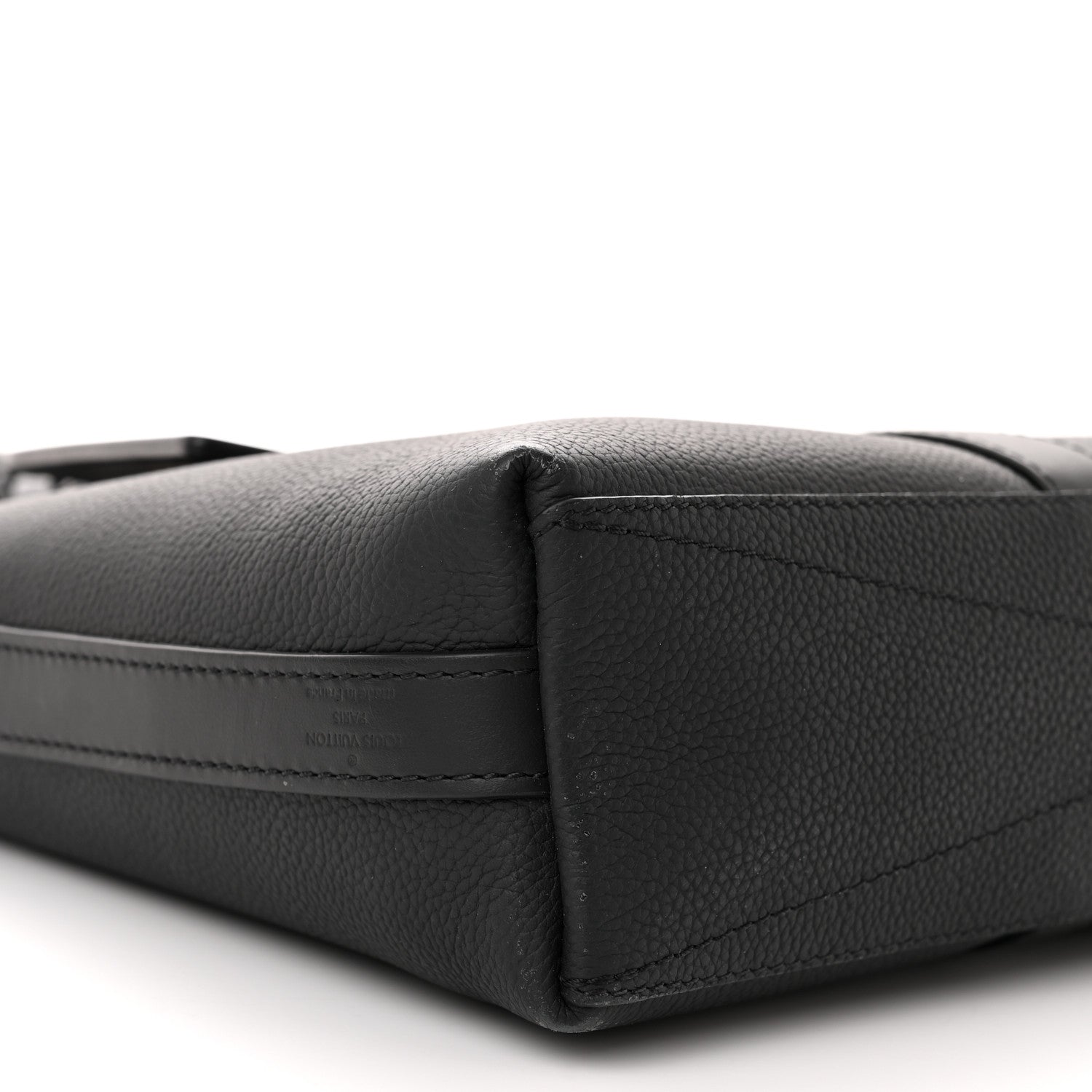 Louis Vuitton Calfskin Aerogram Takeoff Briefcase Black 8 of 12