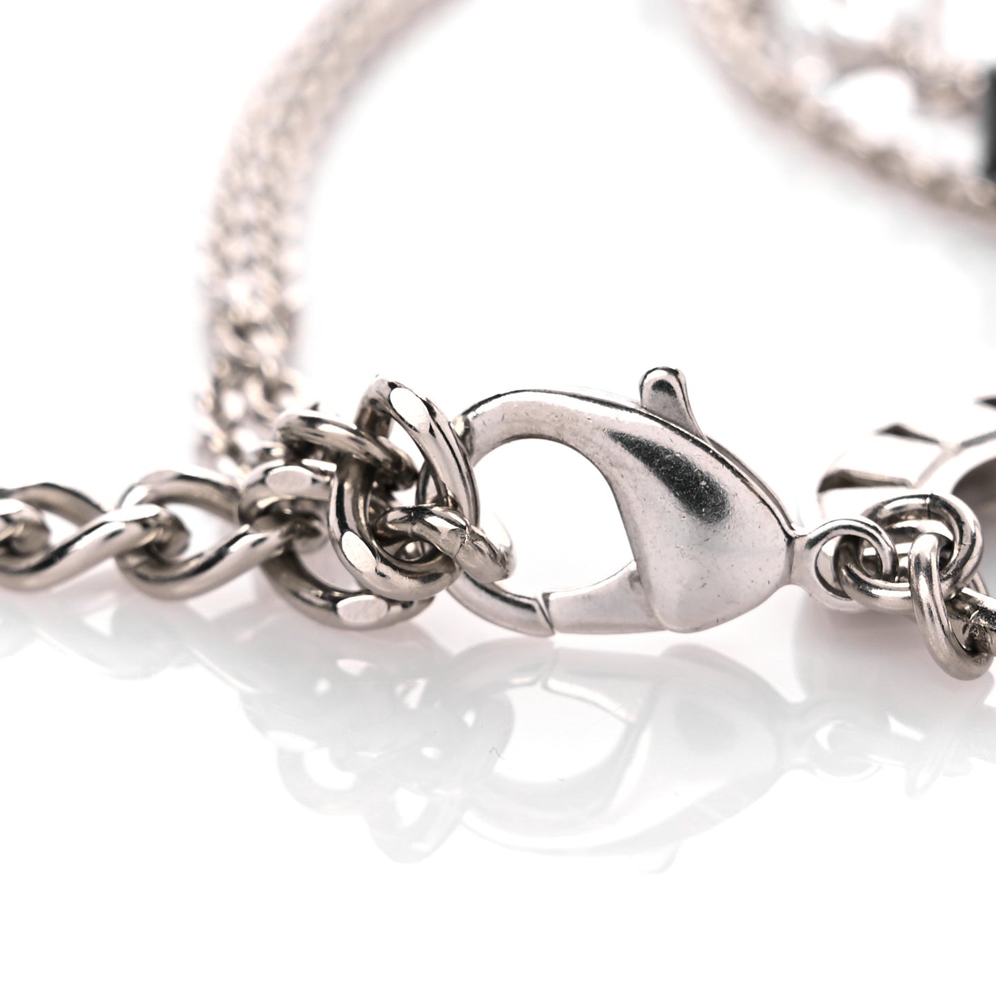 Baguette Crystal CC Belt Silver Black