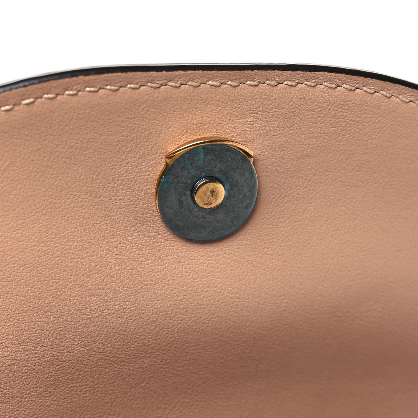 Calfskin Small Nile Bracelet Minaudiere Bag Biscotti Beige