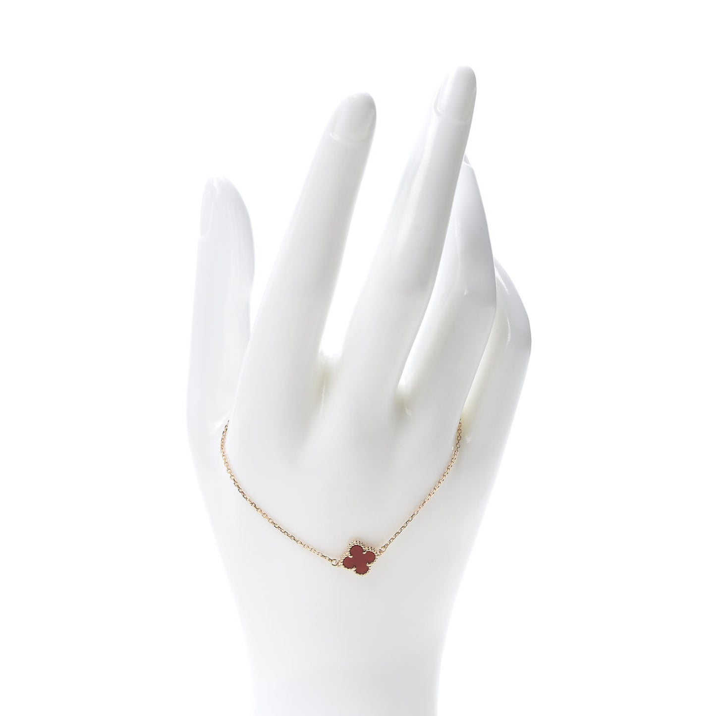 18K Rose Gold Carnelian Sweet Alhambra Bracelet