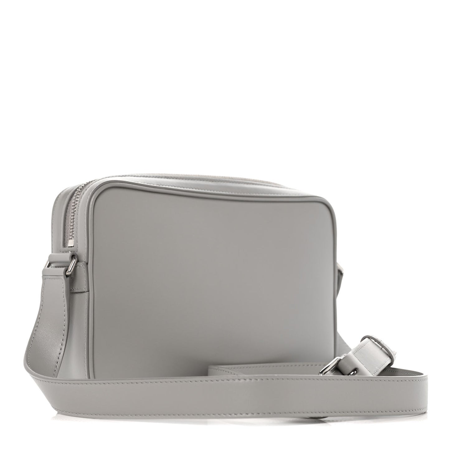 Smooth Calfskin Medium Messenger Bag Pale Grey