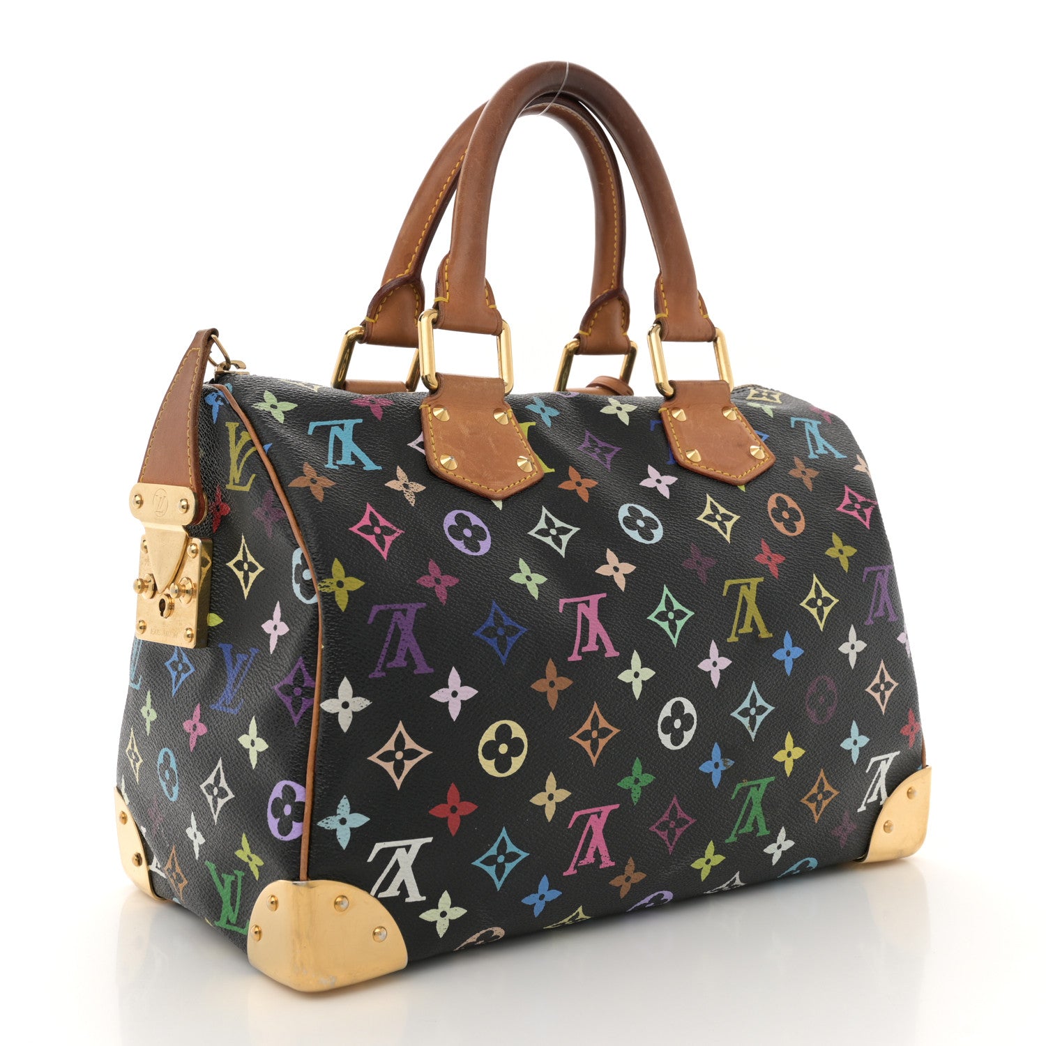 Louis Vuitton Monogram Multicolor Speedy 30 Black 3 of 14