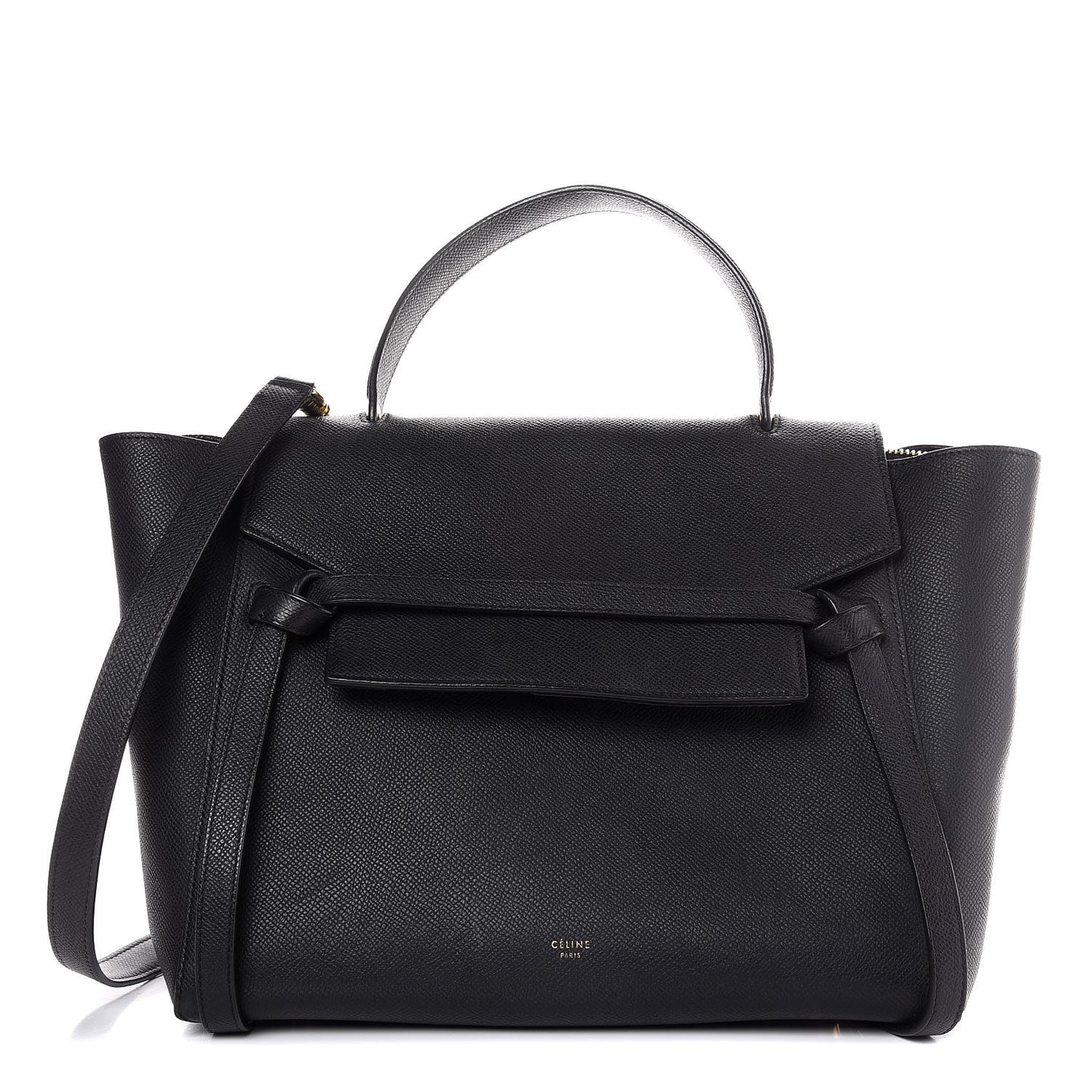 Grained Calfskin Mini Belt Bag Black