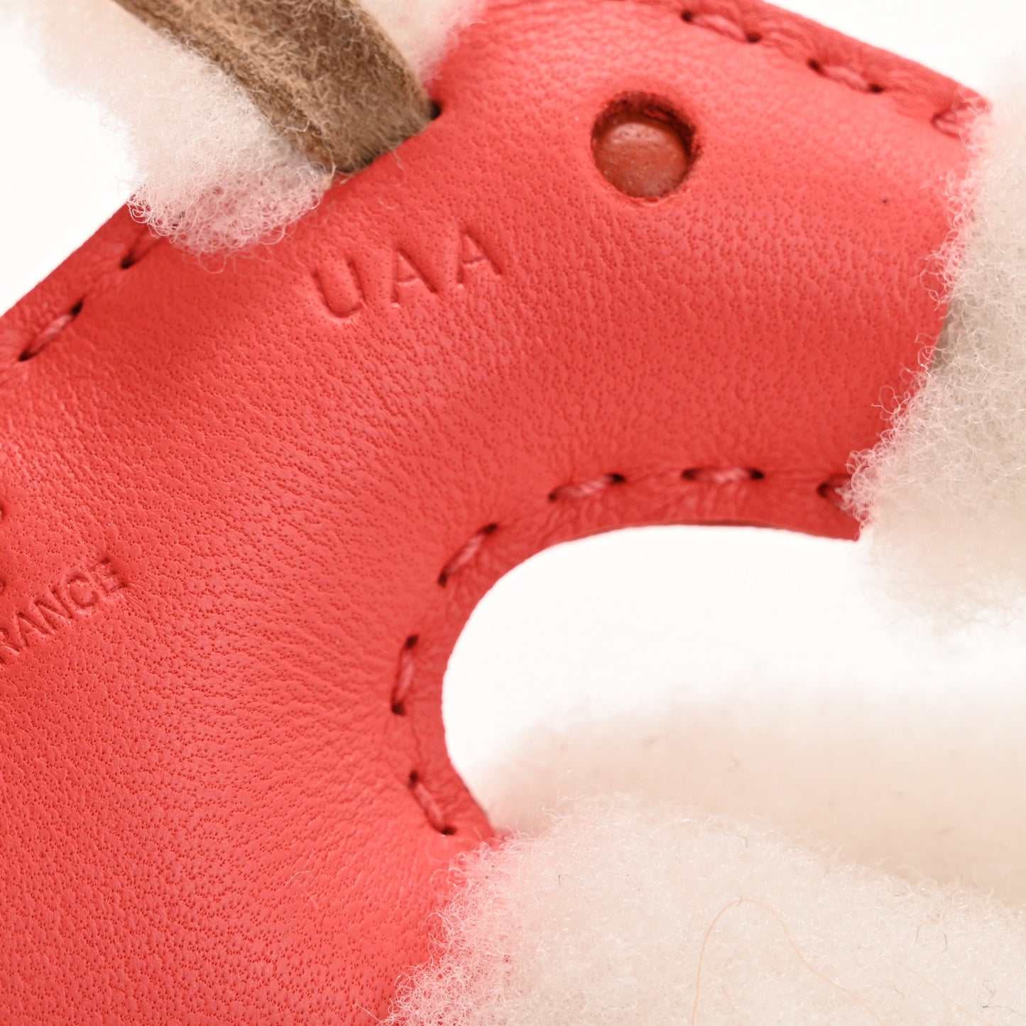 Milo Lambskin Shearling Budy Charm Rose Texas Cornaline