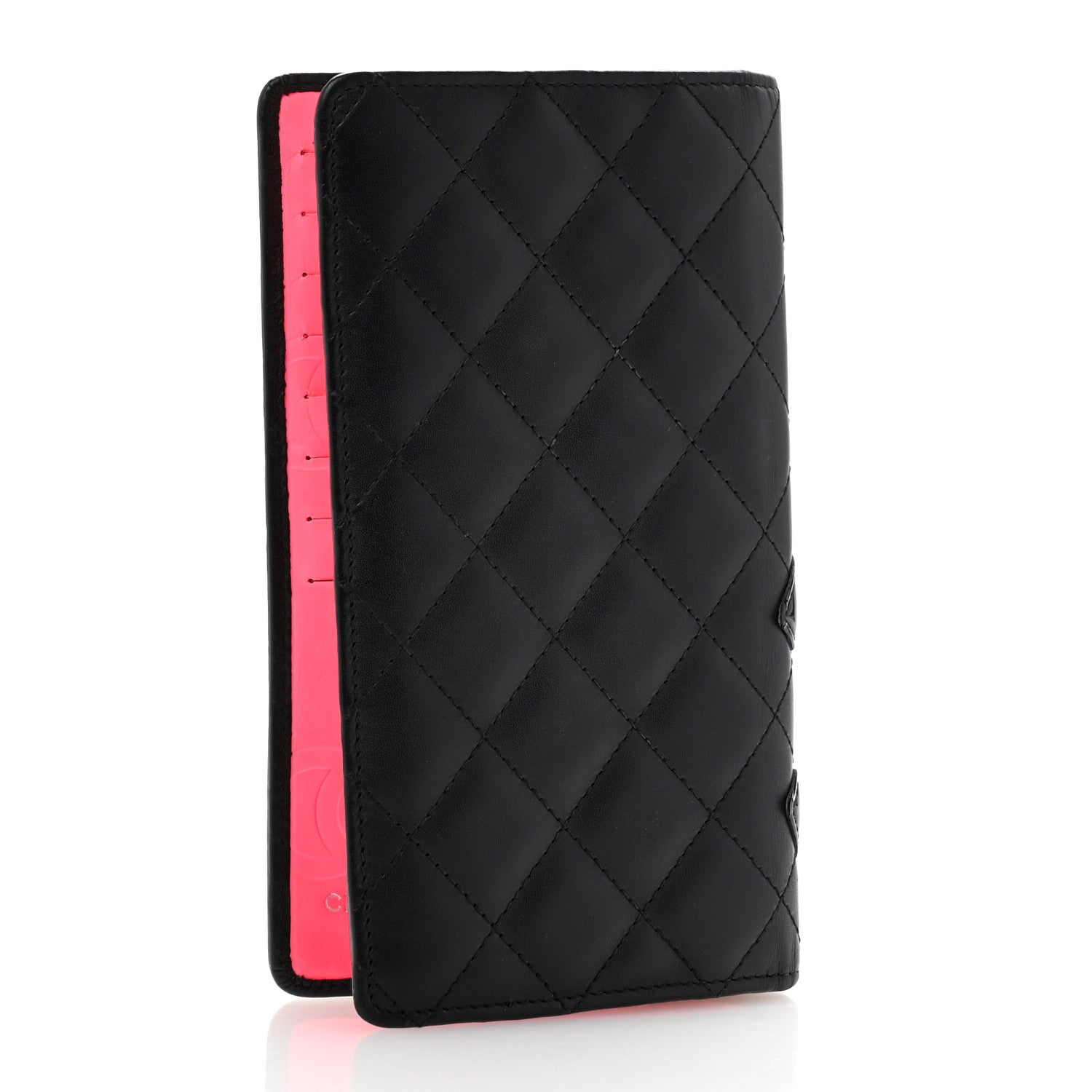 Chanel Calfskin Quilted Cambon Yen Wallet Black 3 of 11