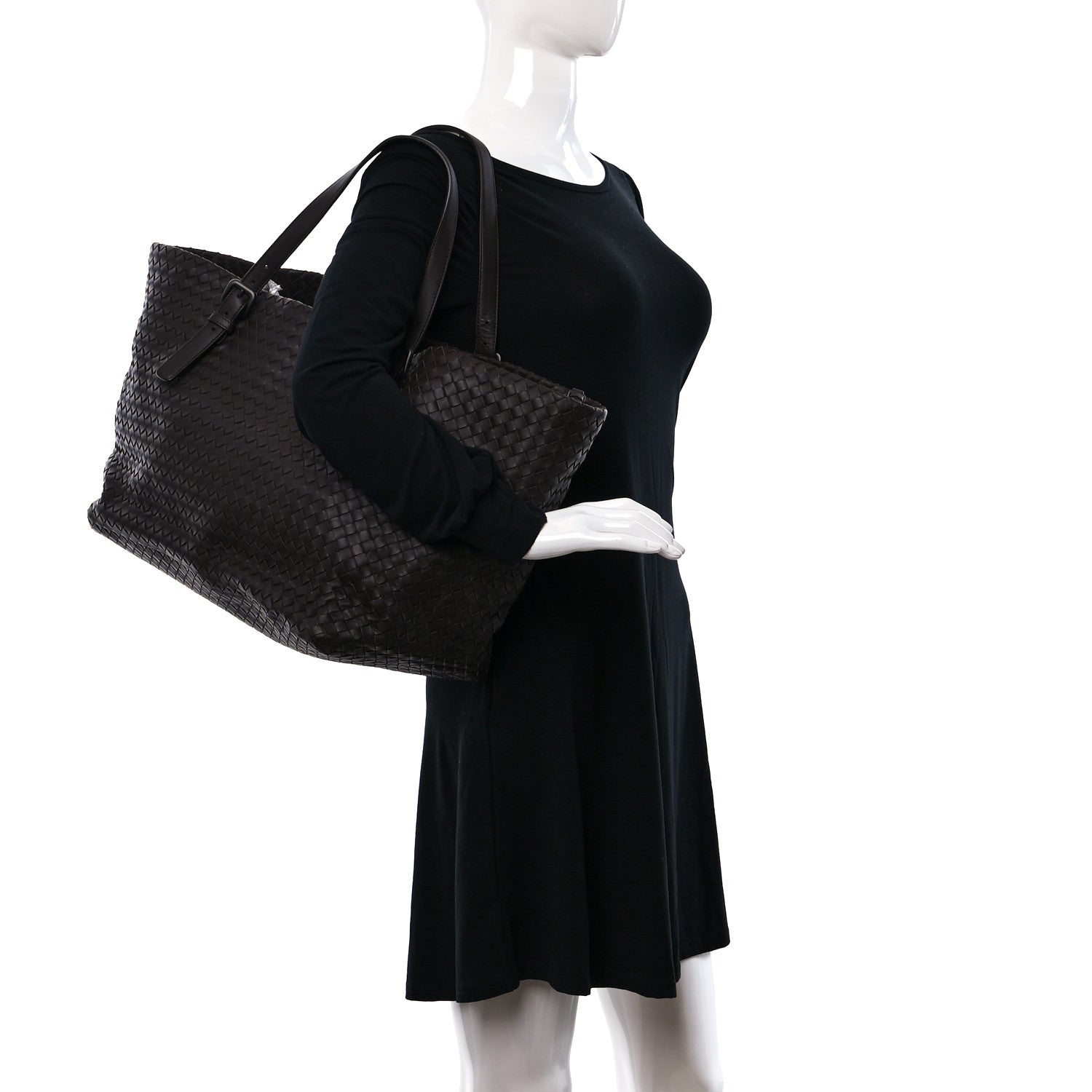 Bottega Veneta Nappa Intrecciato Large Seamless Tote Ebano 2 of 10