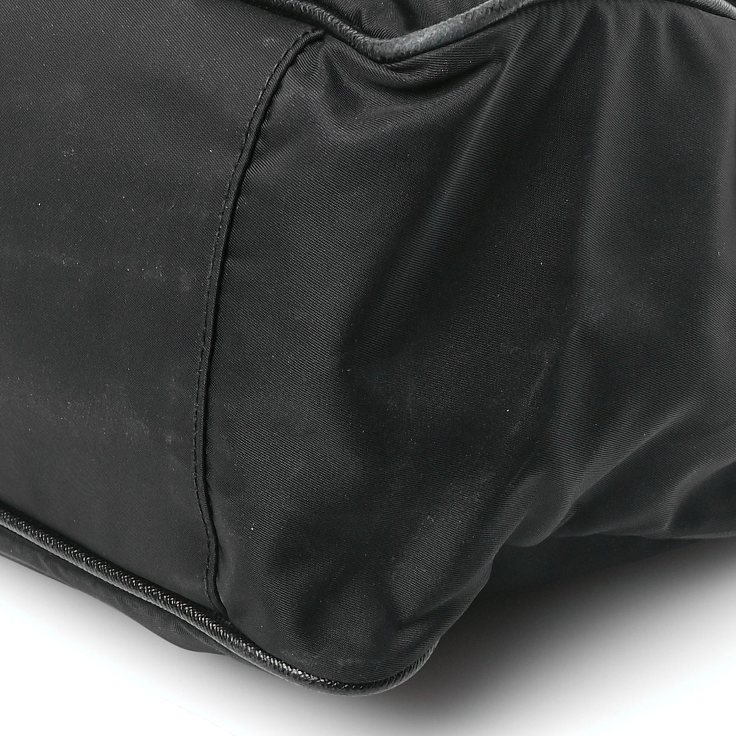 Nylon Saffiano Front Pocket Tote Black