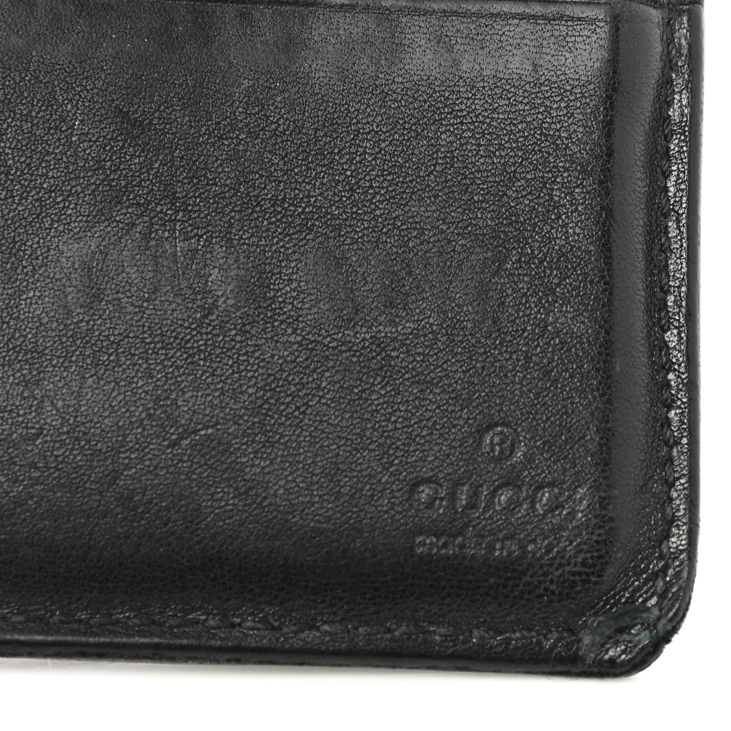 Gucci Guccissima Avel Bi-Fold Wallet Black 6 of 9