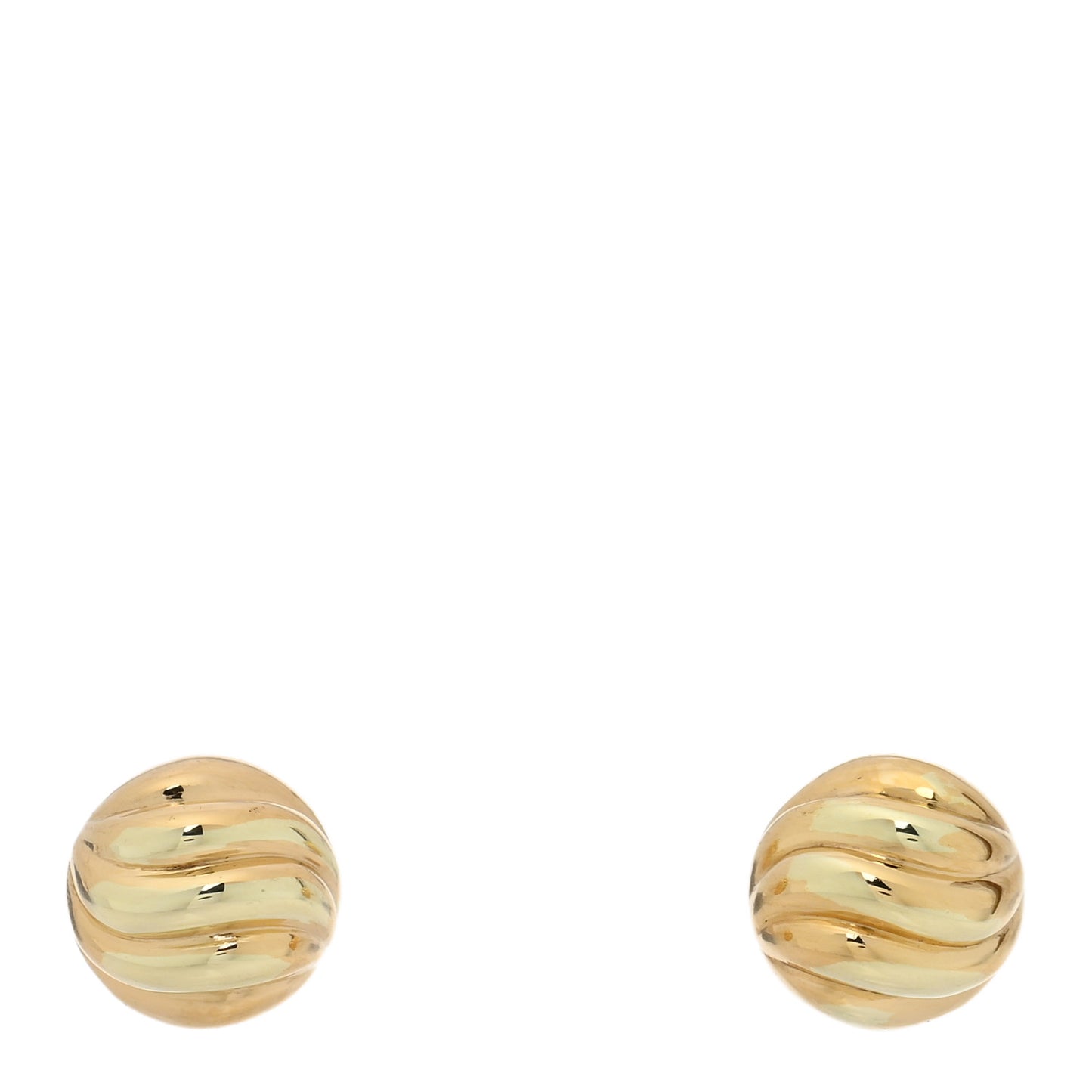18K Yellow Gold 8mm Sculpted Cable Earrings