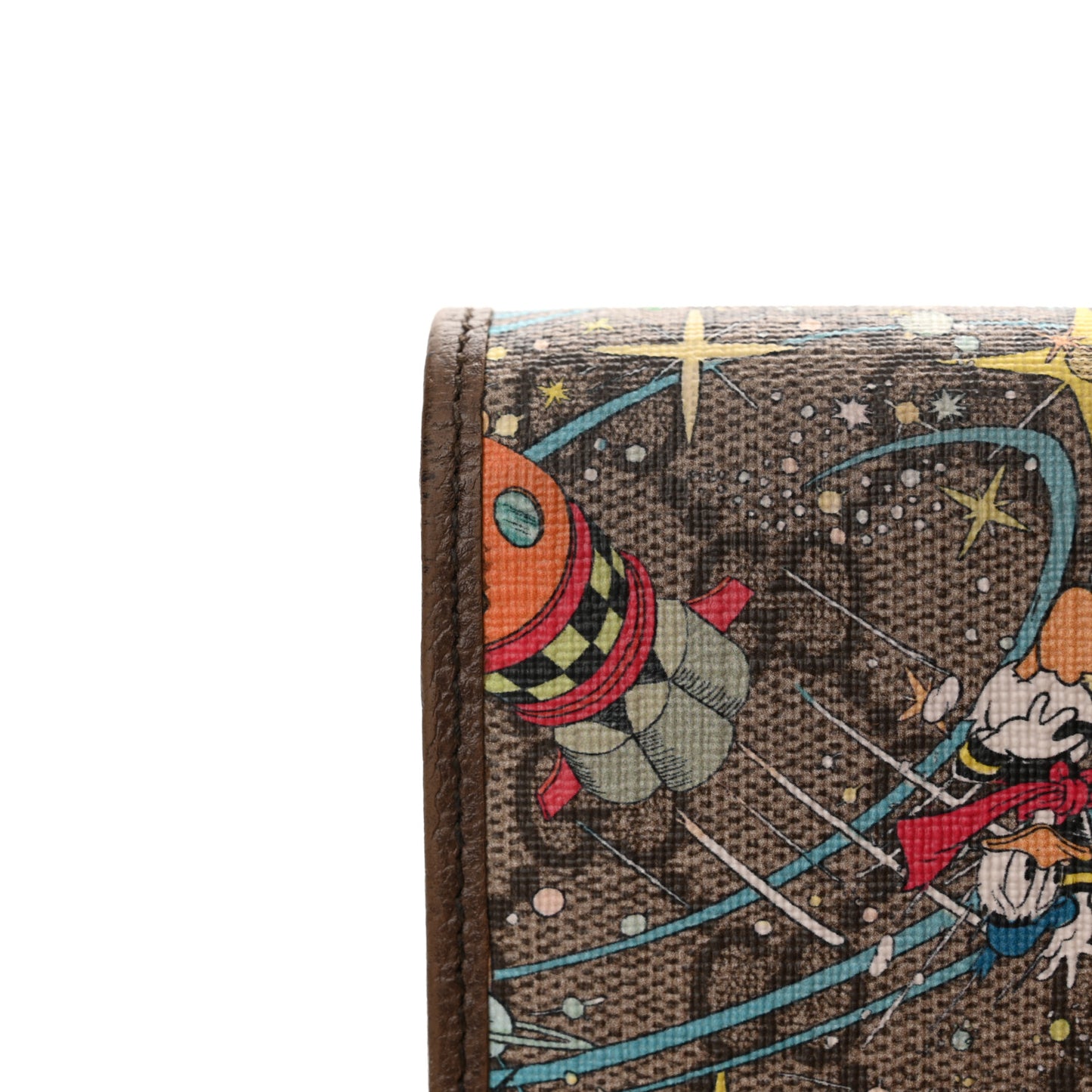 X DISNEY GG Supreme Monogram Donald Duck Mini Interlocking G Crossbody Bag Beige Multicolor New Acero