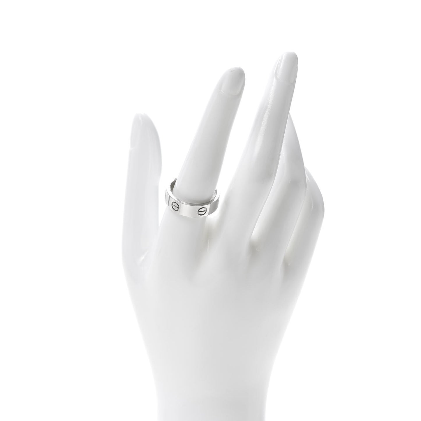 18K White Gold 5.5mm LOVE Ring 60 9