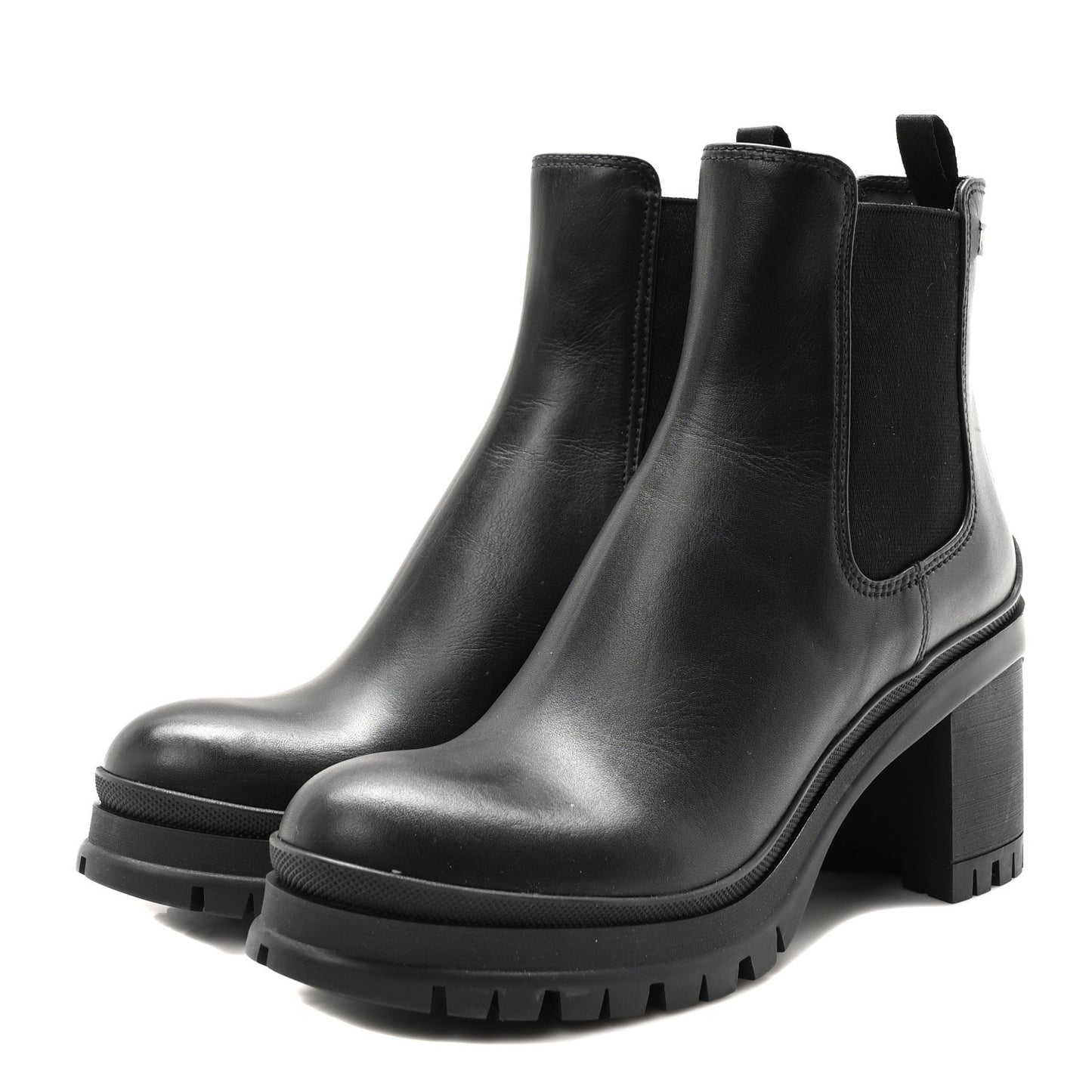 Vitello Montana Lug Sole Chelsea 55mm Boots 39 Black