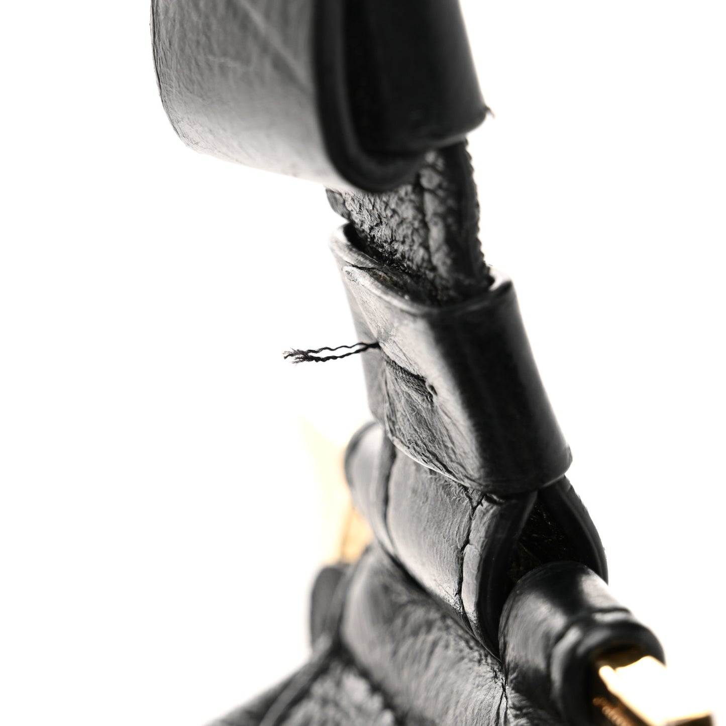 Grained Calfskin Hobo Black