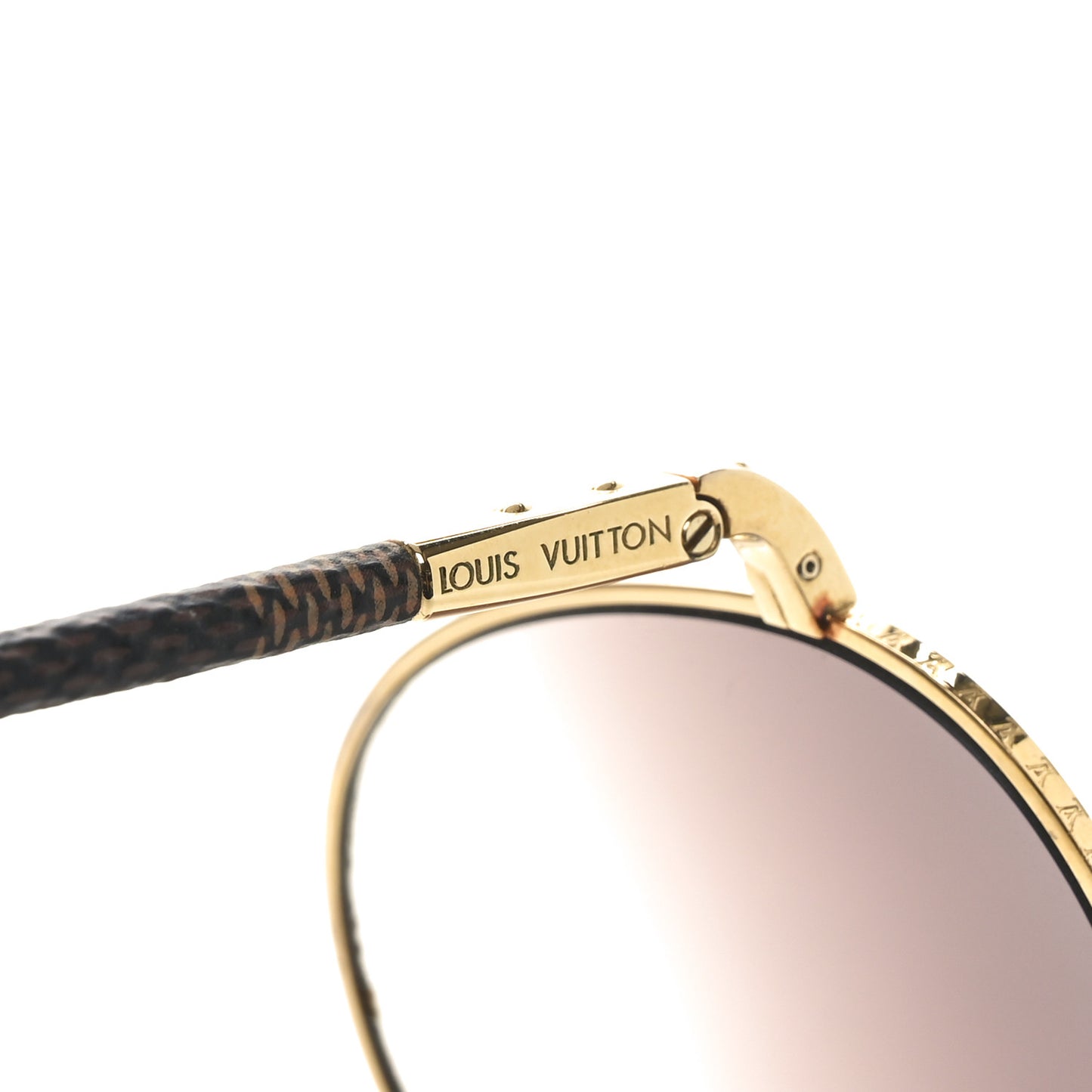 Damier Ebene Conspiration Pilote Aviator Sunglasses Z0202U Gold