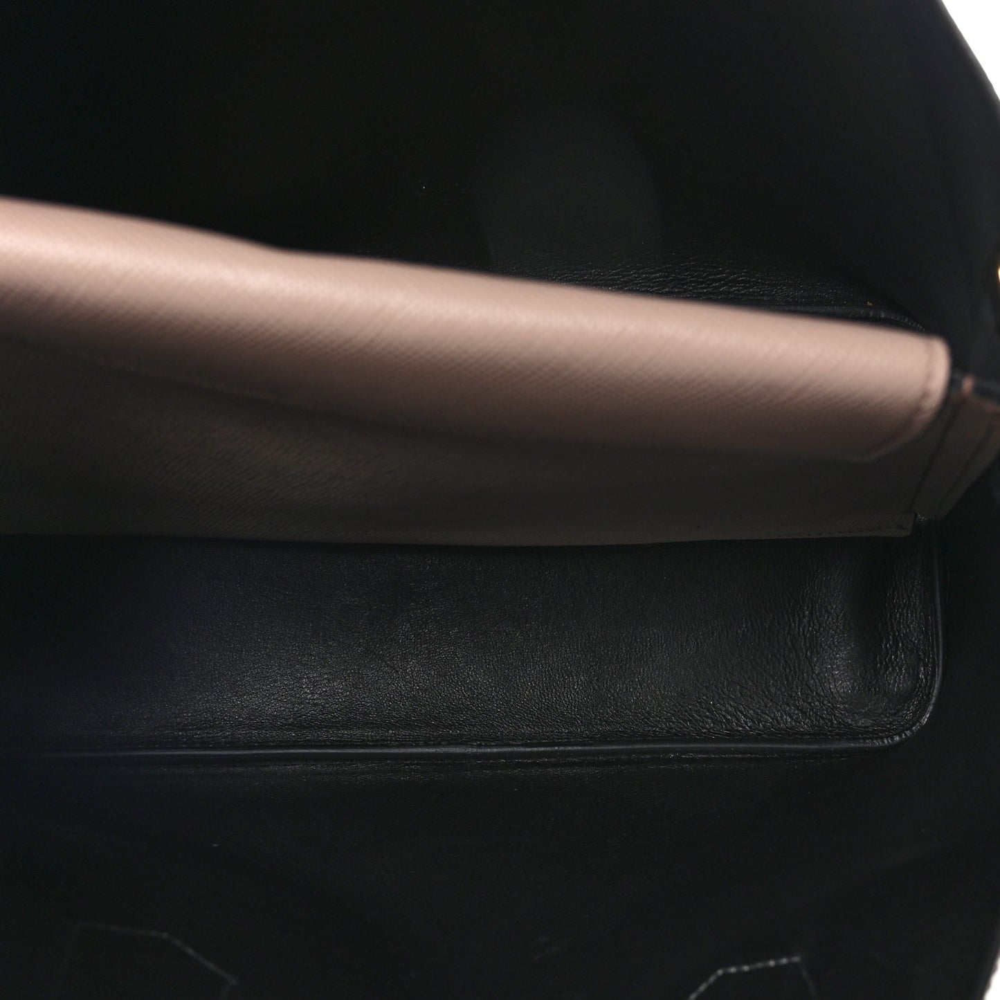 Saffiano Cuir Medium Double Bag Cammeo Black