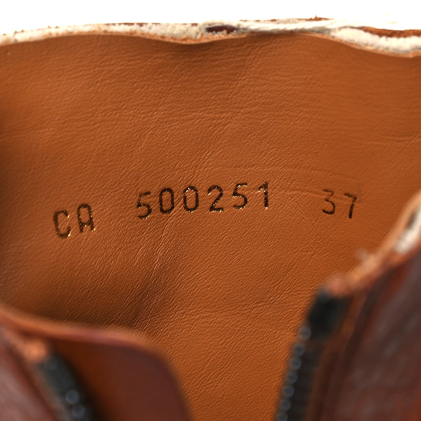 Calfskin Theo 95 Zip Boot 37 Cuoio