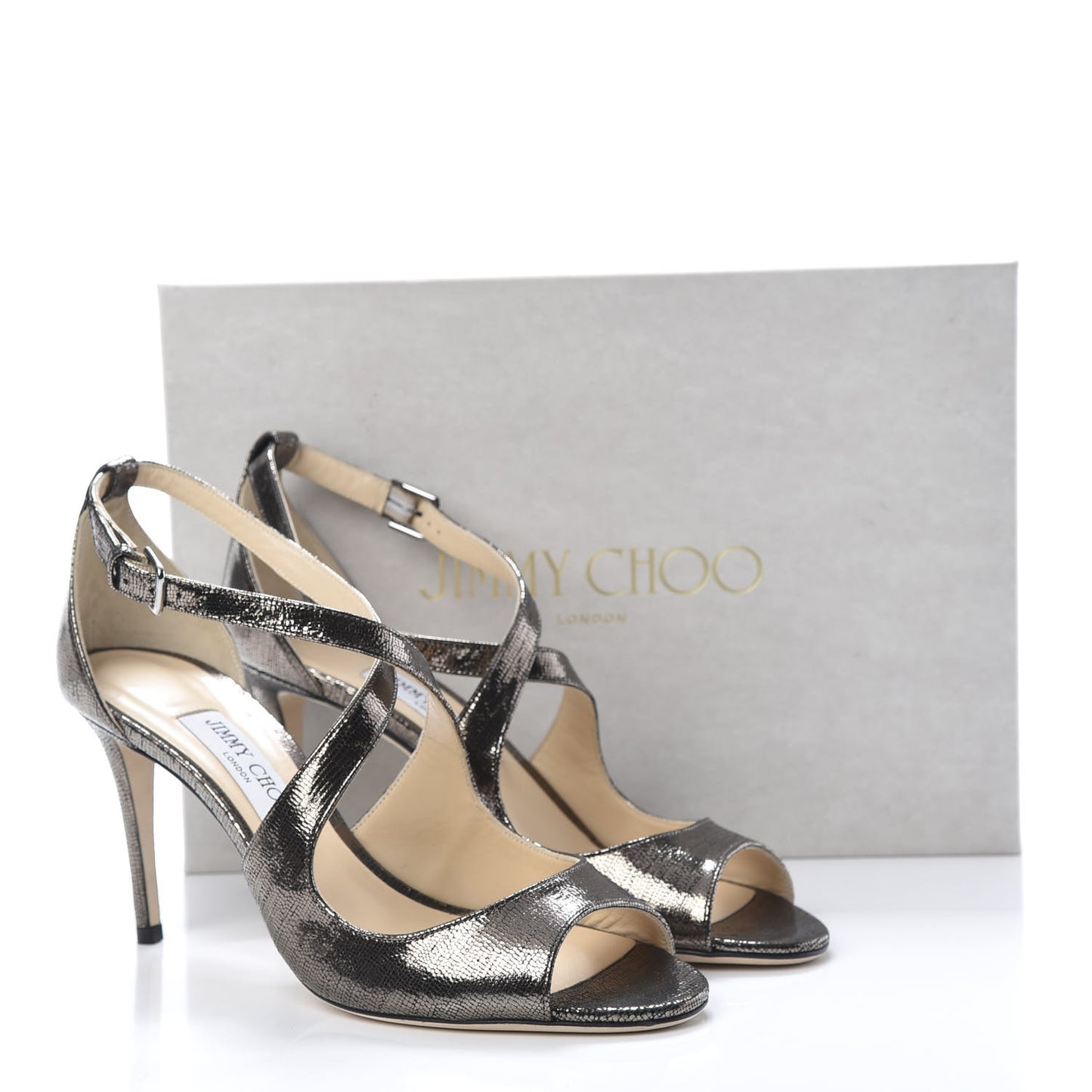 Metallic Emily 85 Sandals 40 Gray