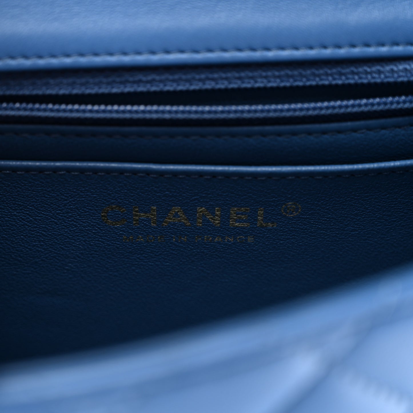 Lambskin Quilted Mini Square Flap Blue