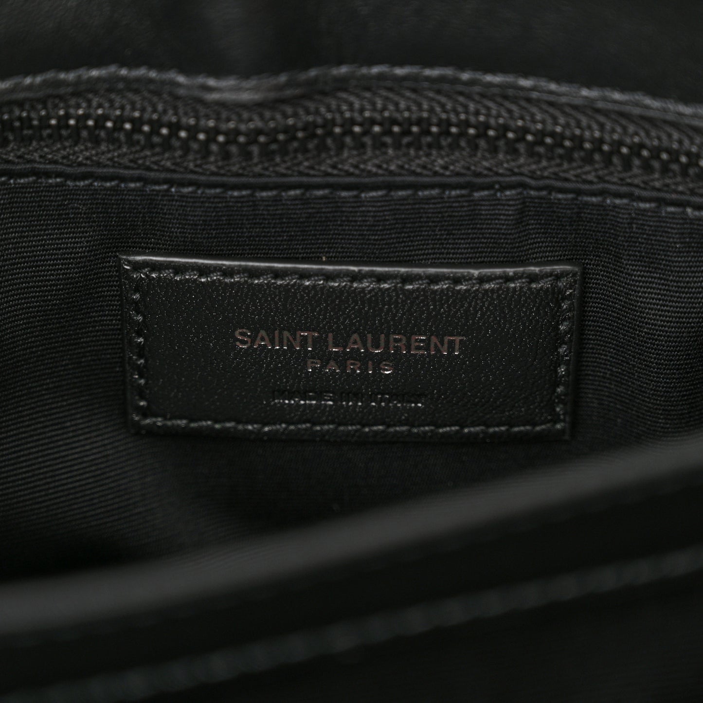 Calfskin Y Quilted Monogram Monochrome Toy Loulou Crossbody Bag Black