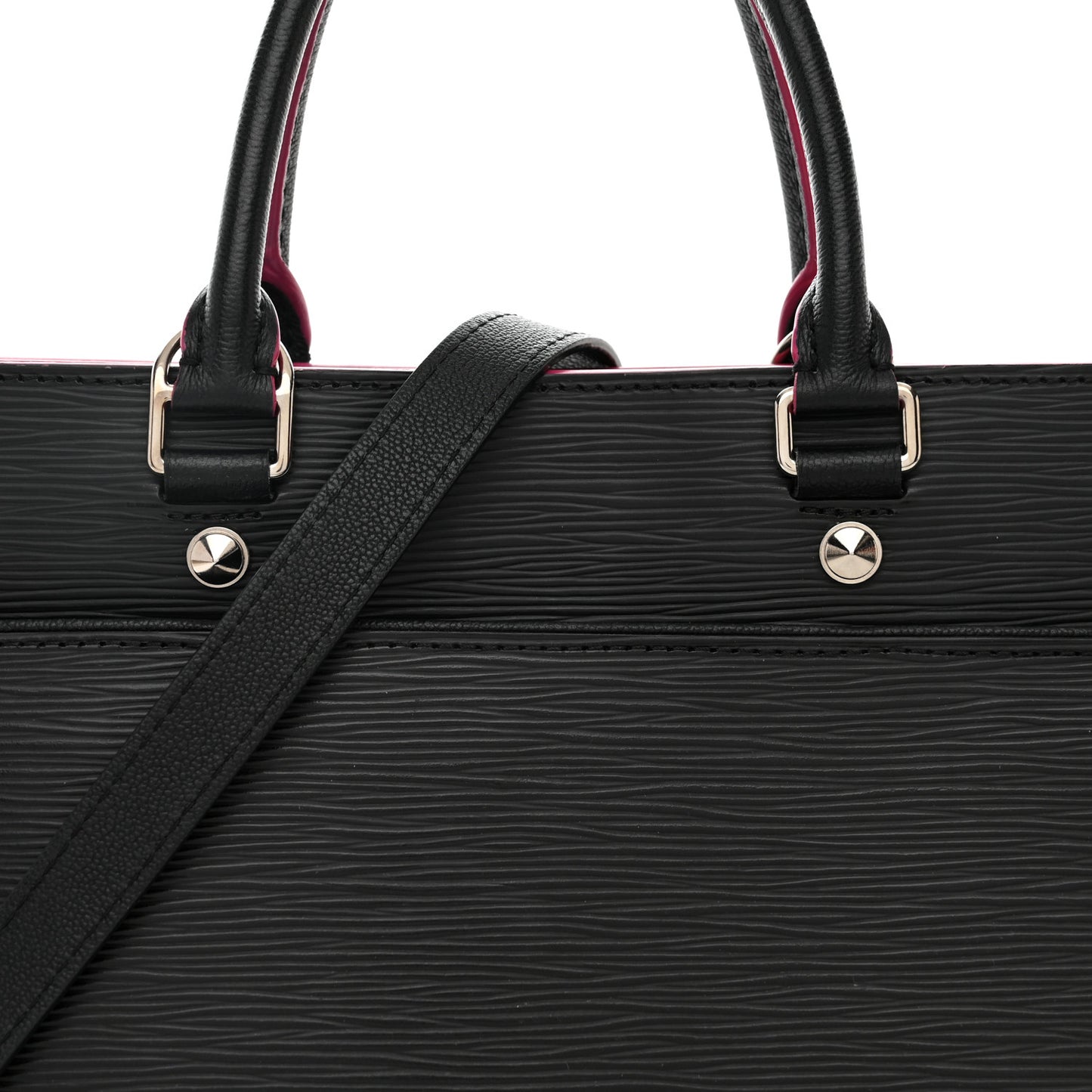 Epi Vaneau GM Black Hot Pink