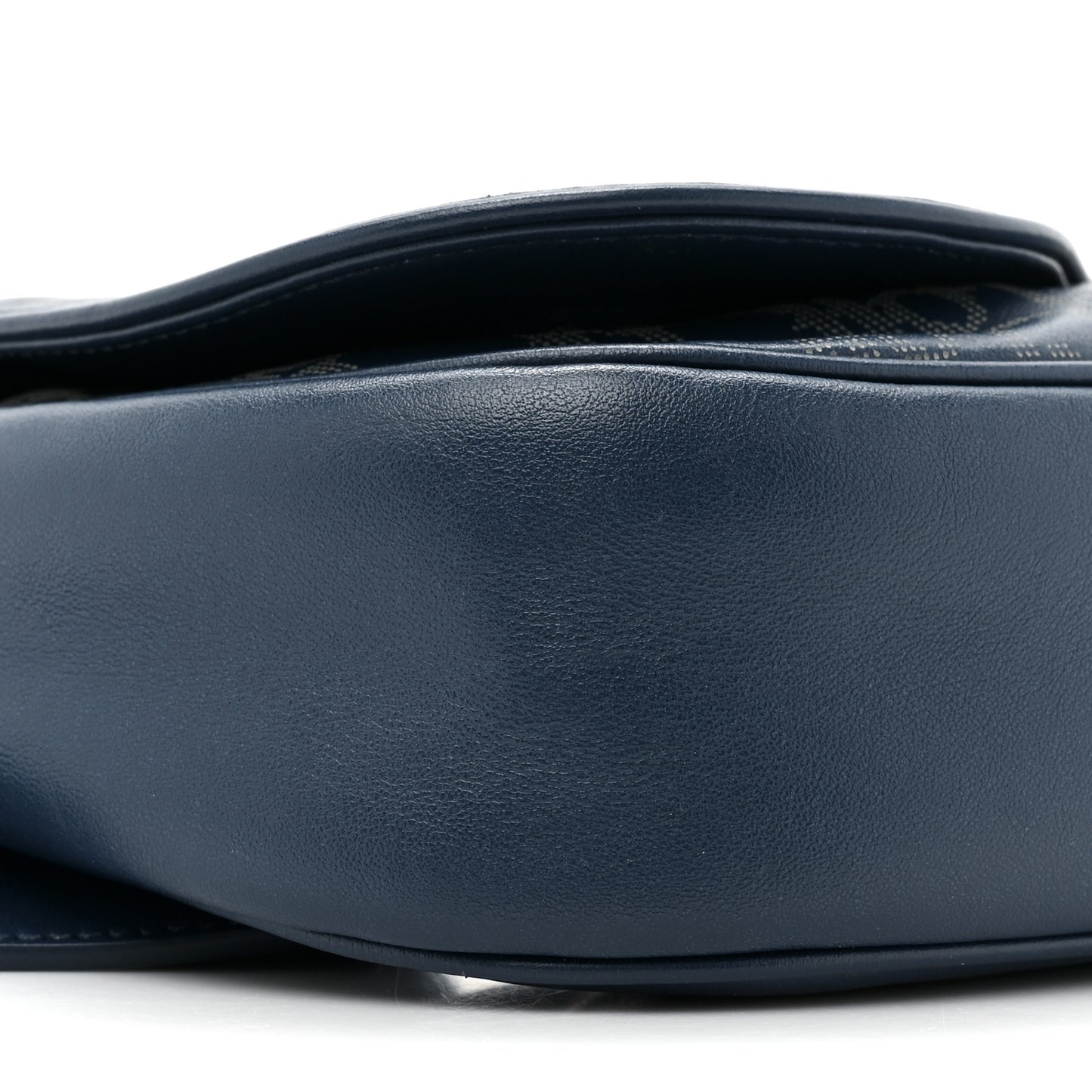 Galaxy Calfskin Oblique World Tour Saddle Belt Bag Navy Blue