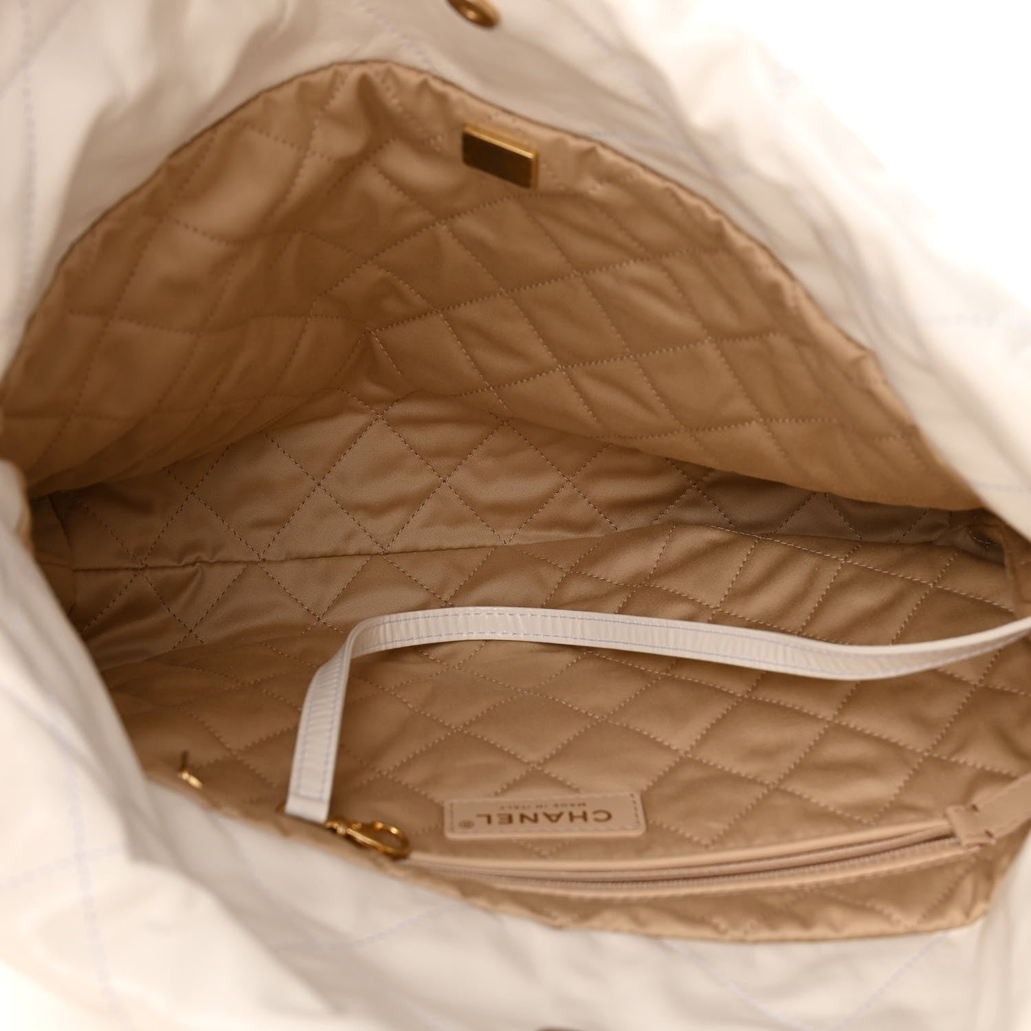 Chanel Shiny Calfskin Quilted Small Chanel 22 White 6 of 11