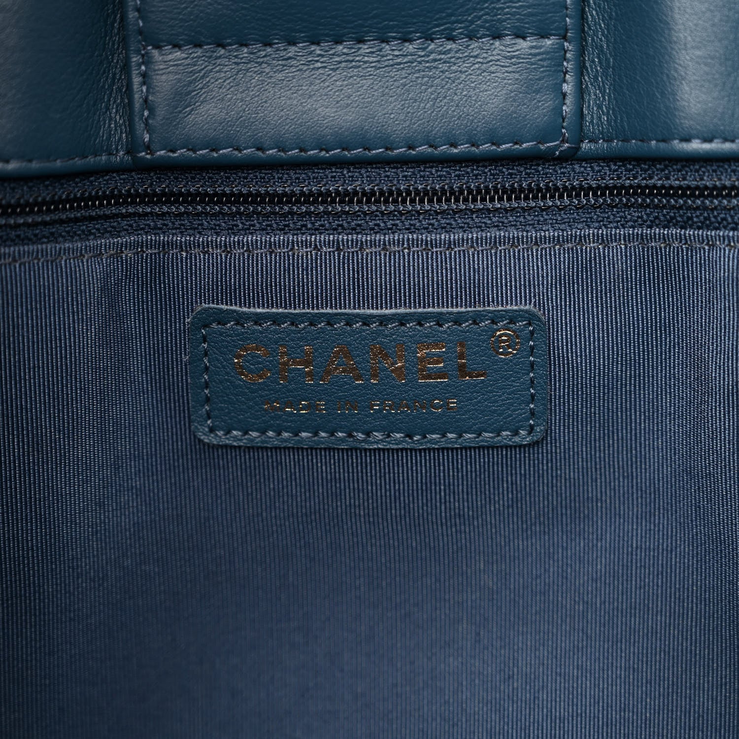 Chanel Lambskin Quilted Large Classic Shopping Tote Blue 6 of 11