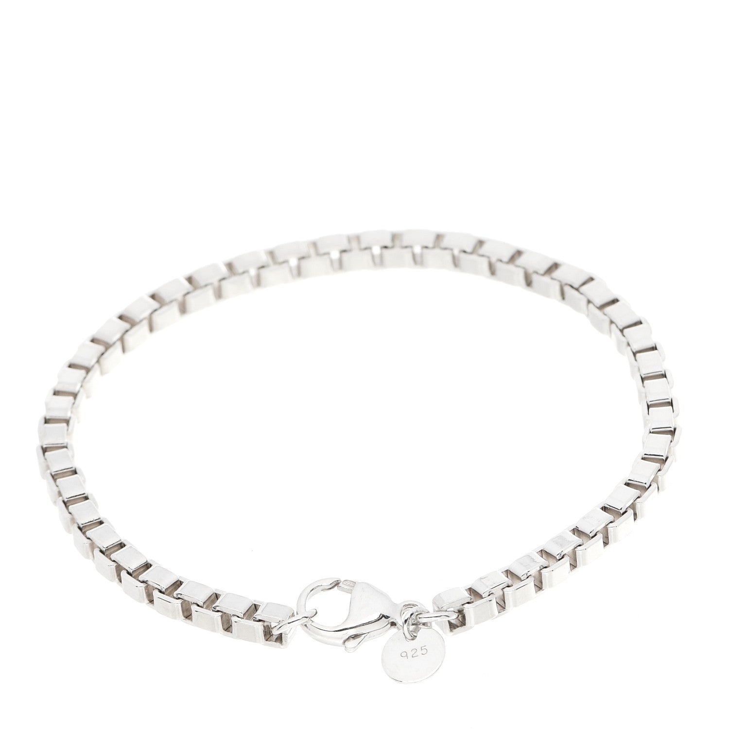 Tiffany Sterling Silver 4mm Venetian Link Bracelet 2 of 4