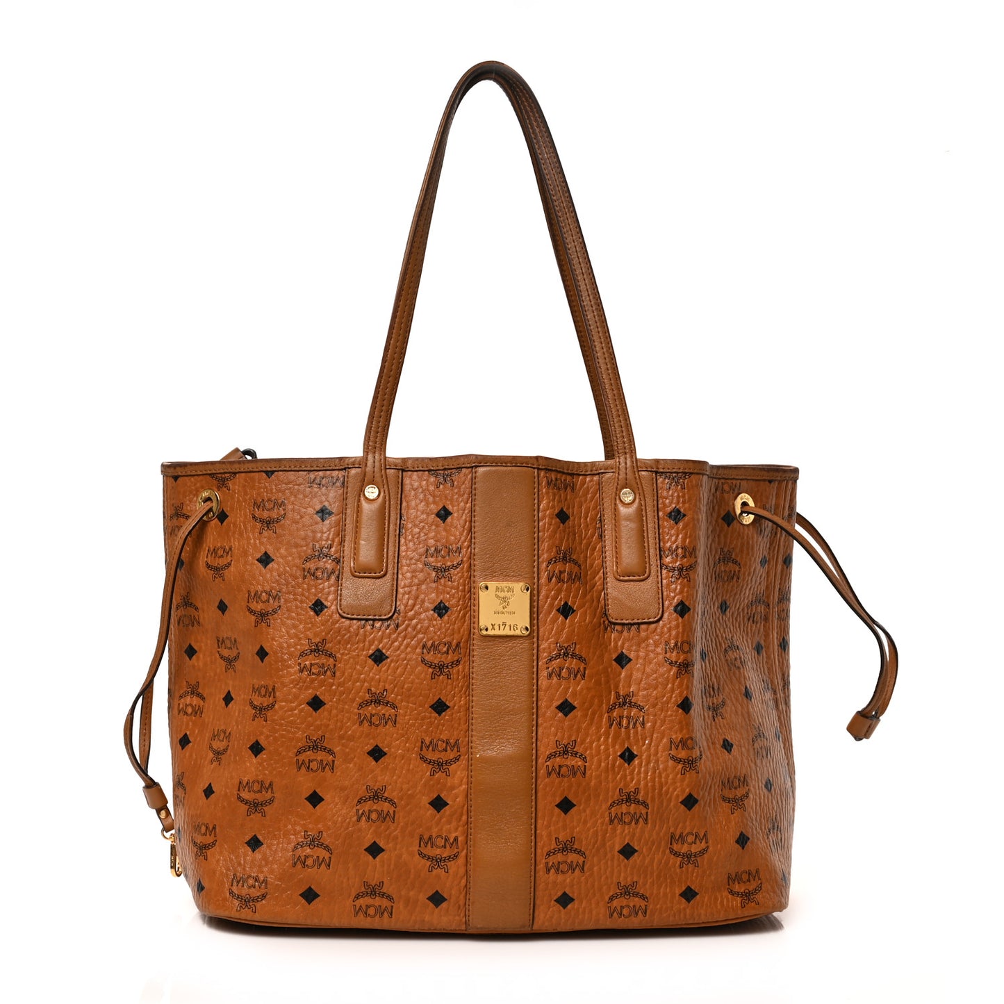 Visetos Large Liz Reversible Shopper Tote Cognac