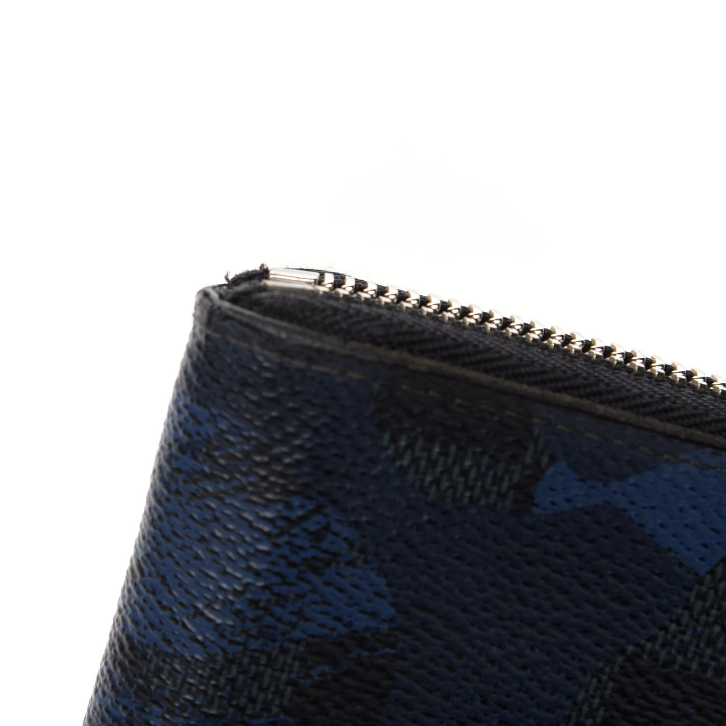 Damier Cobalt Camouflage Zippy Wallet Vertical Blue