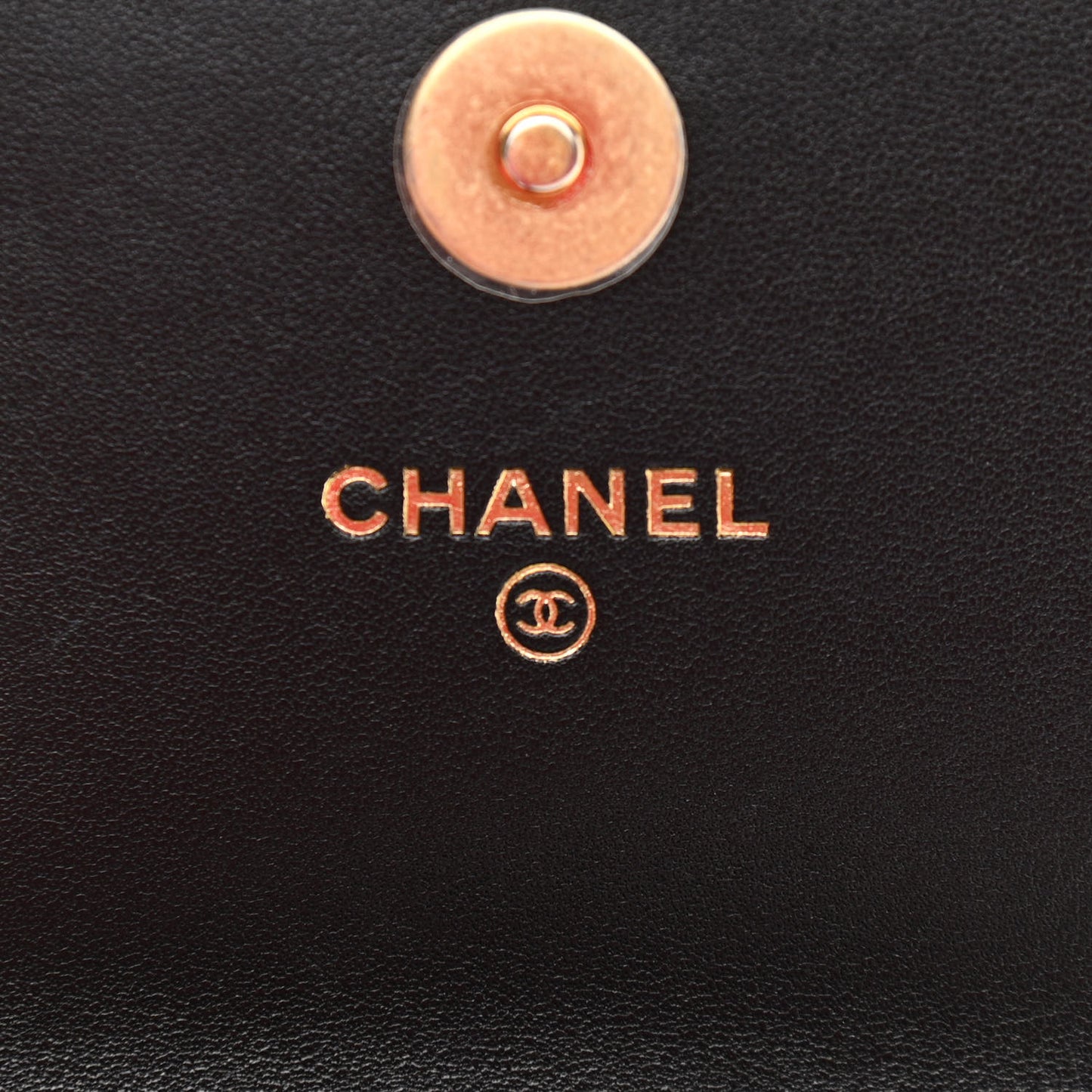 Lambskin Quilted Chanel 19 Phone Holder With Chain Black
