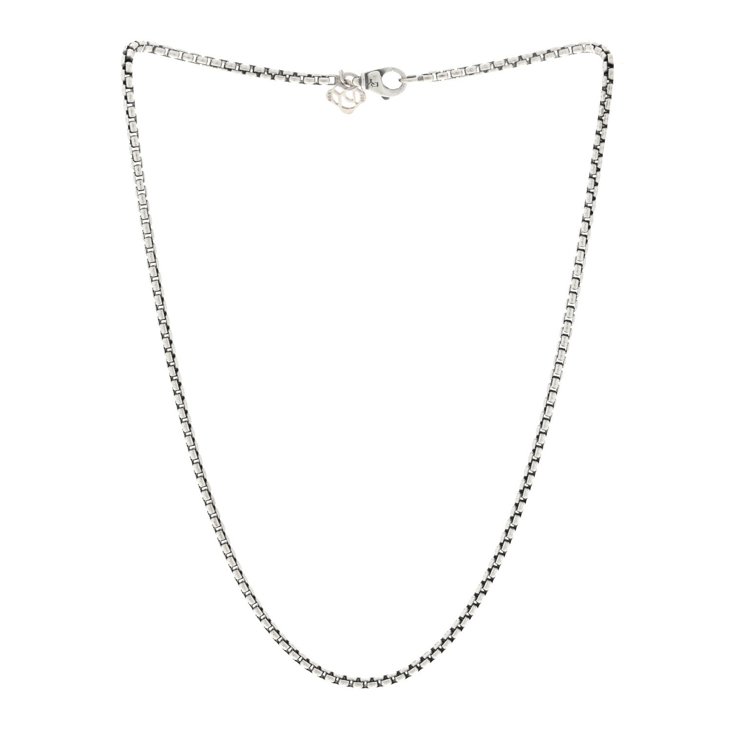 David Yurman Sterling Silver 14K Yellow Gold 2.7mm Small Box Chain Necklace 16" 2 of 4