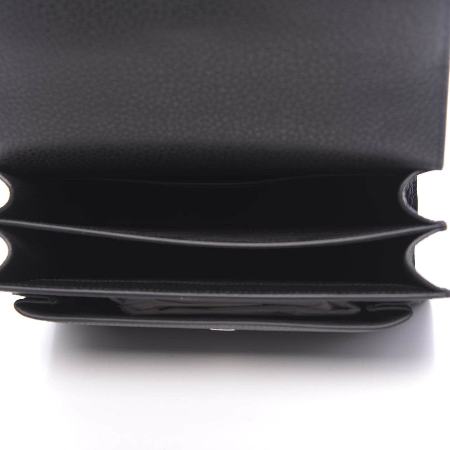 Grained Calfskin Medium Monogram Sunset Satchel Black